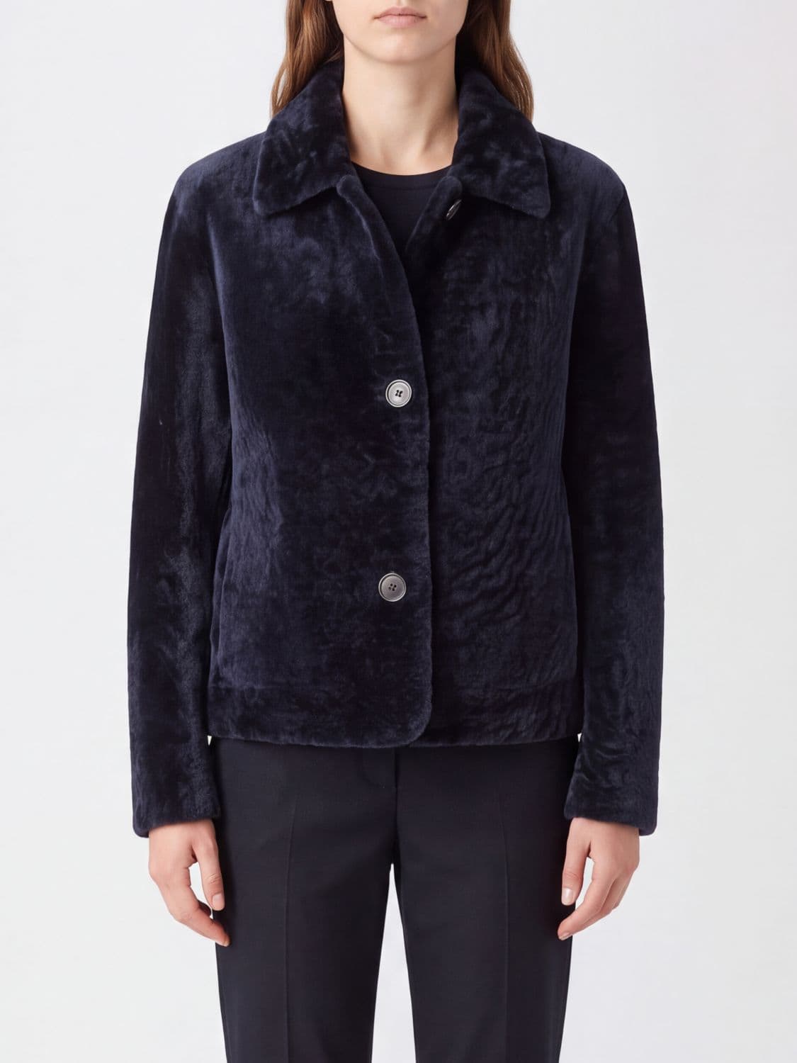 Arma Fur Coat Woman color Blue