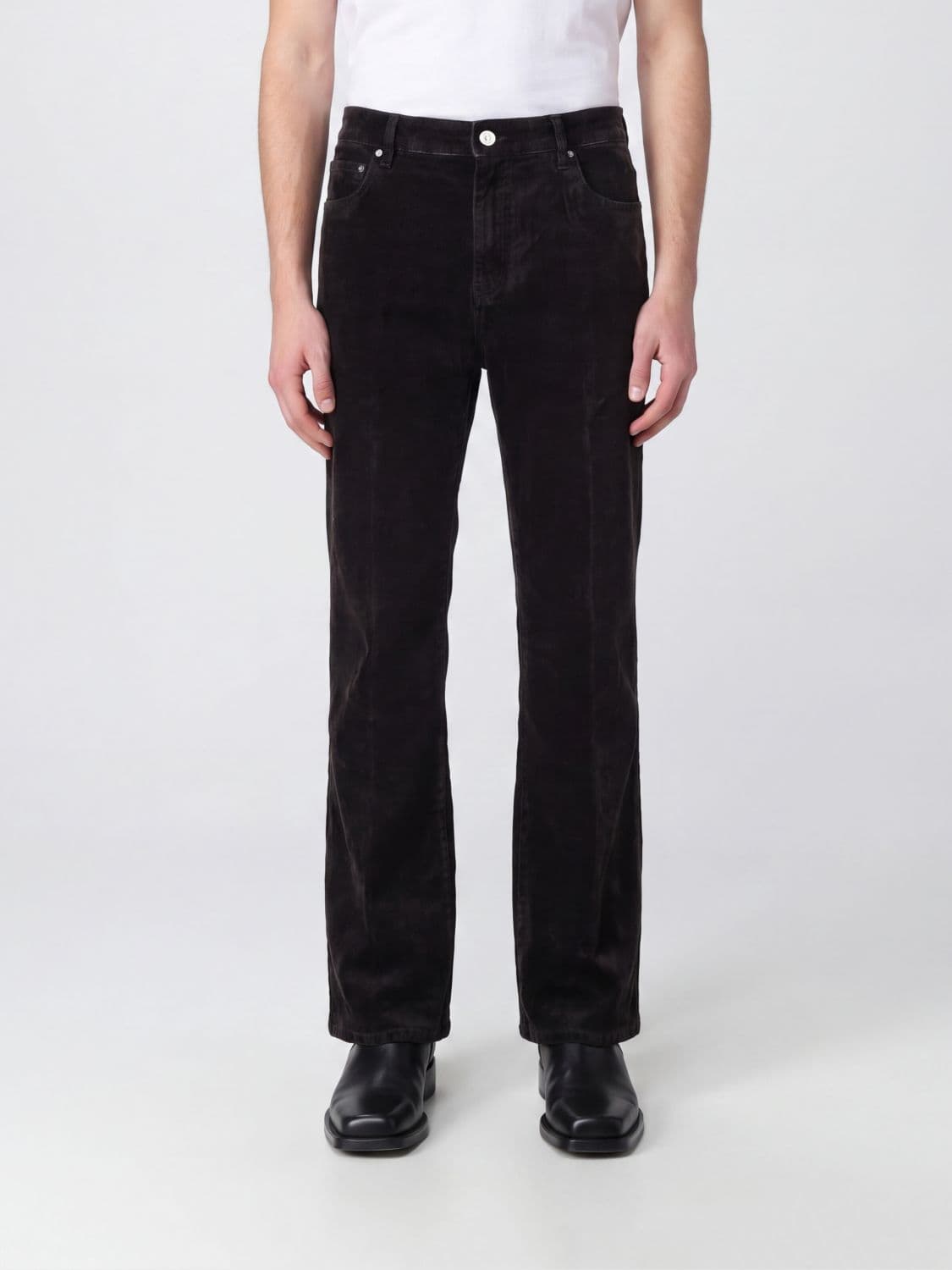 Amiri Flock Mid-Rise Flare Jeans in Stretch Denim with Distressed Effect