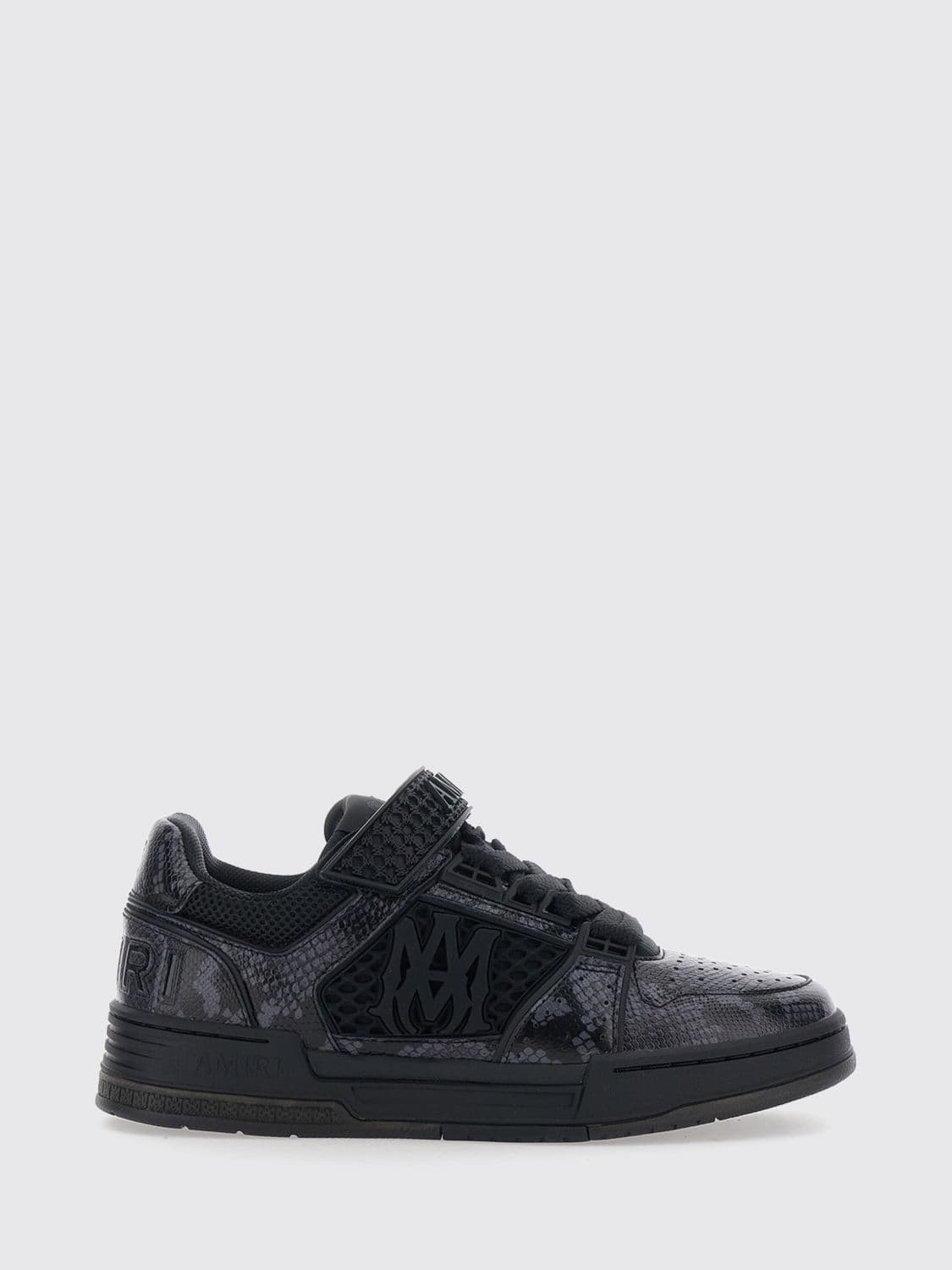 Amiri MA Skyline Leather Trainers with Python Print and Perforated Toe