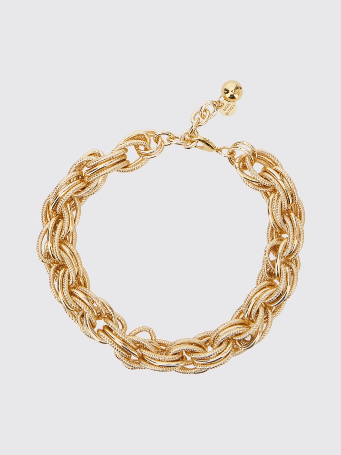 Semicouture Allie Gold-Tone Metal Choker Necklace with Agate Pendant · OS