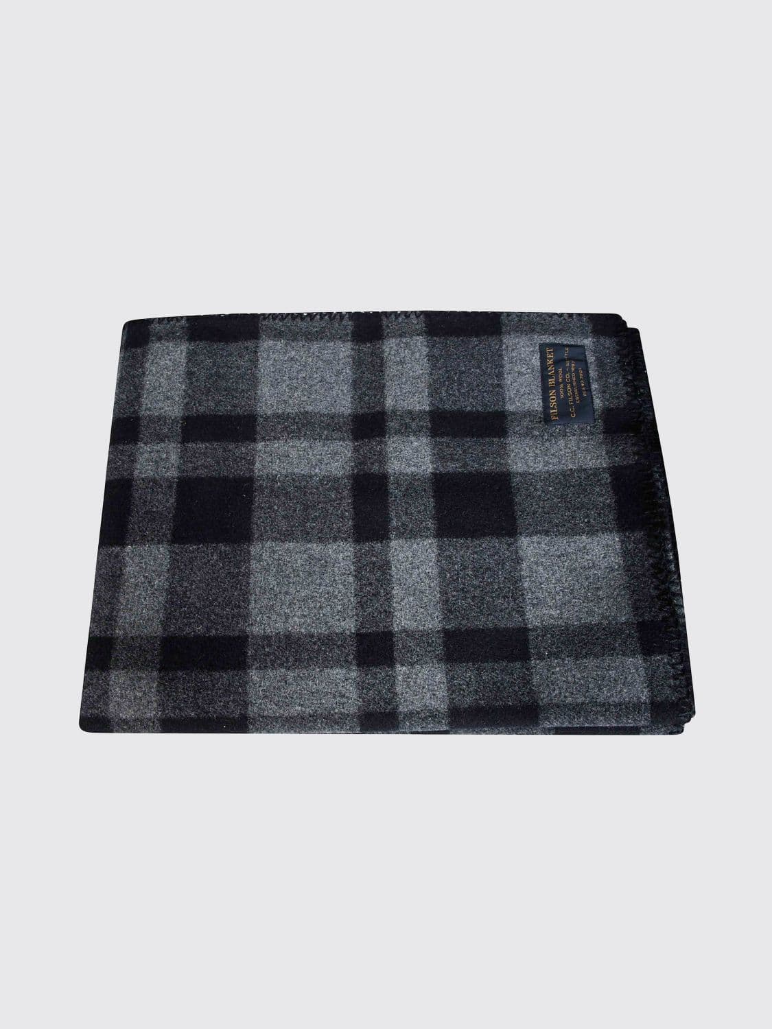 Filson Tartan Virgin Wool Scarf with Applied Logo