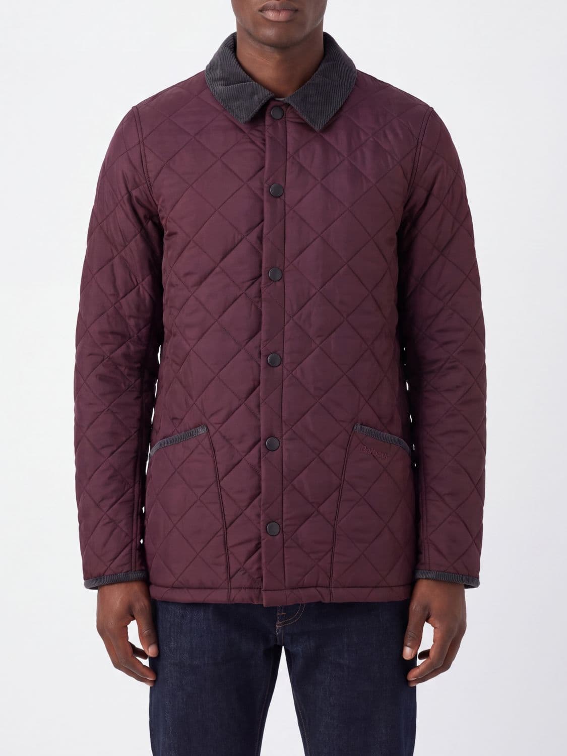 Barbour Short Quilted Waterproof Cotton Jacket with a Velvet Collar