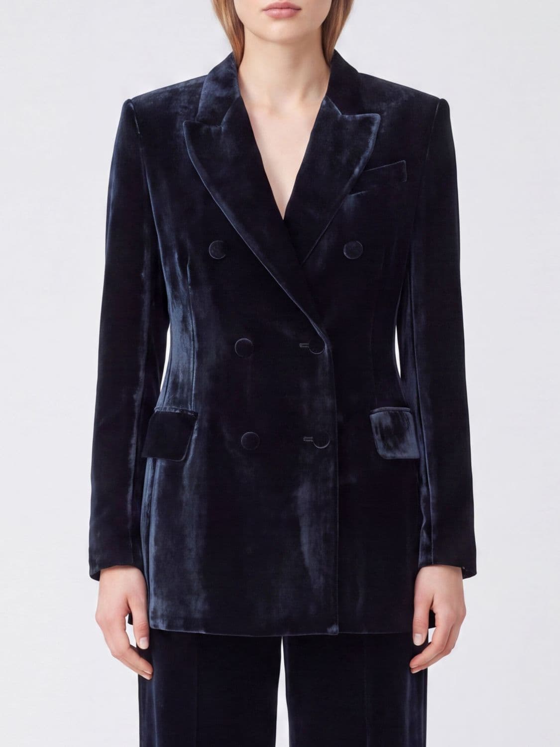 Parosh Double-Breasted Silk and Viscose Velvet Blazer P. A.R. O.S. H.