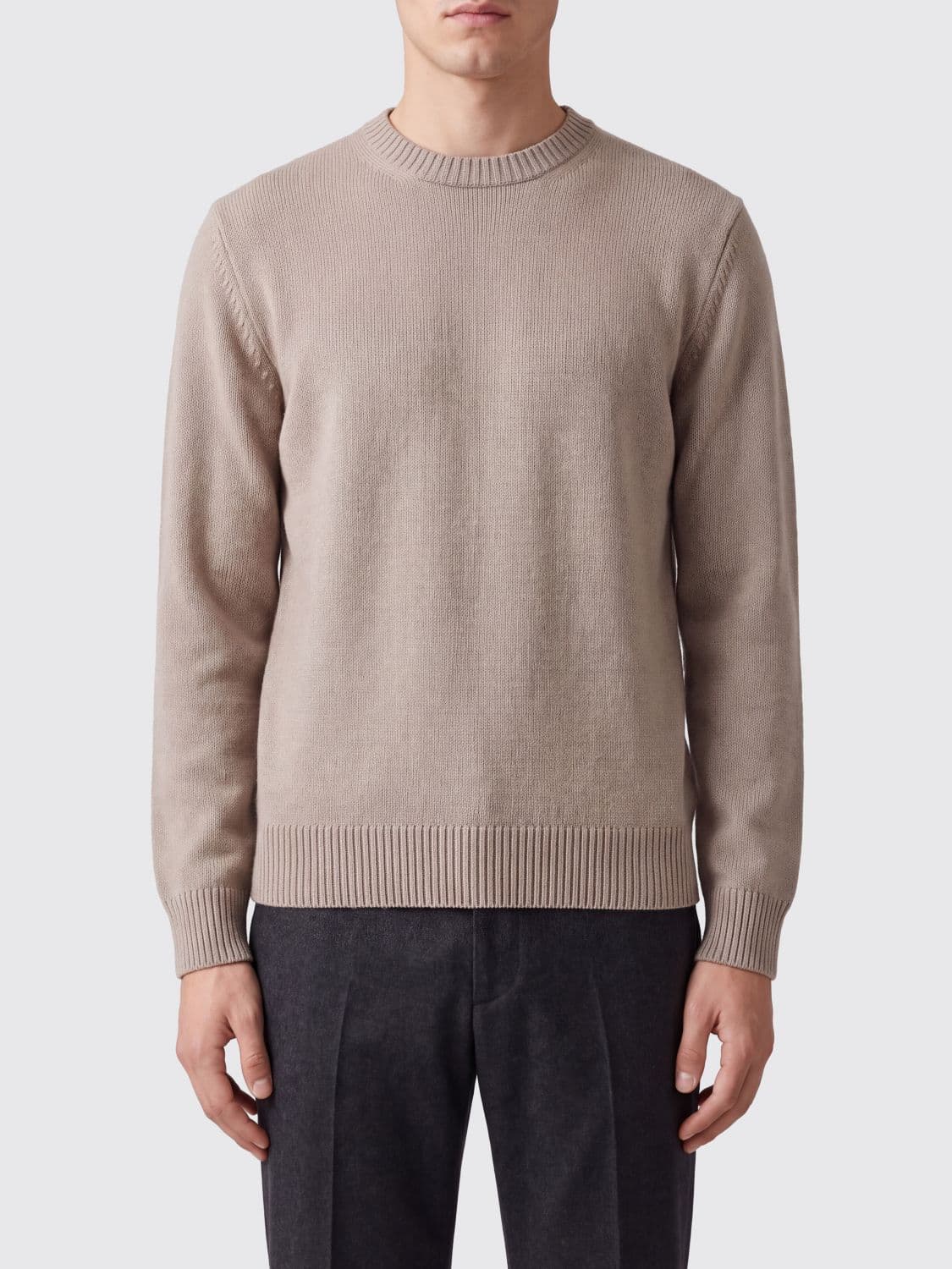 Kangra Wool and Cashmere Blend Crewneck Sweater with Ribbed Trims