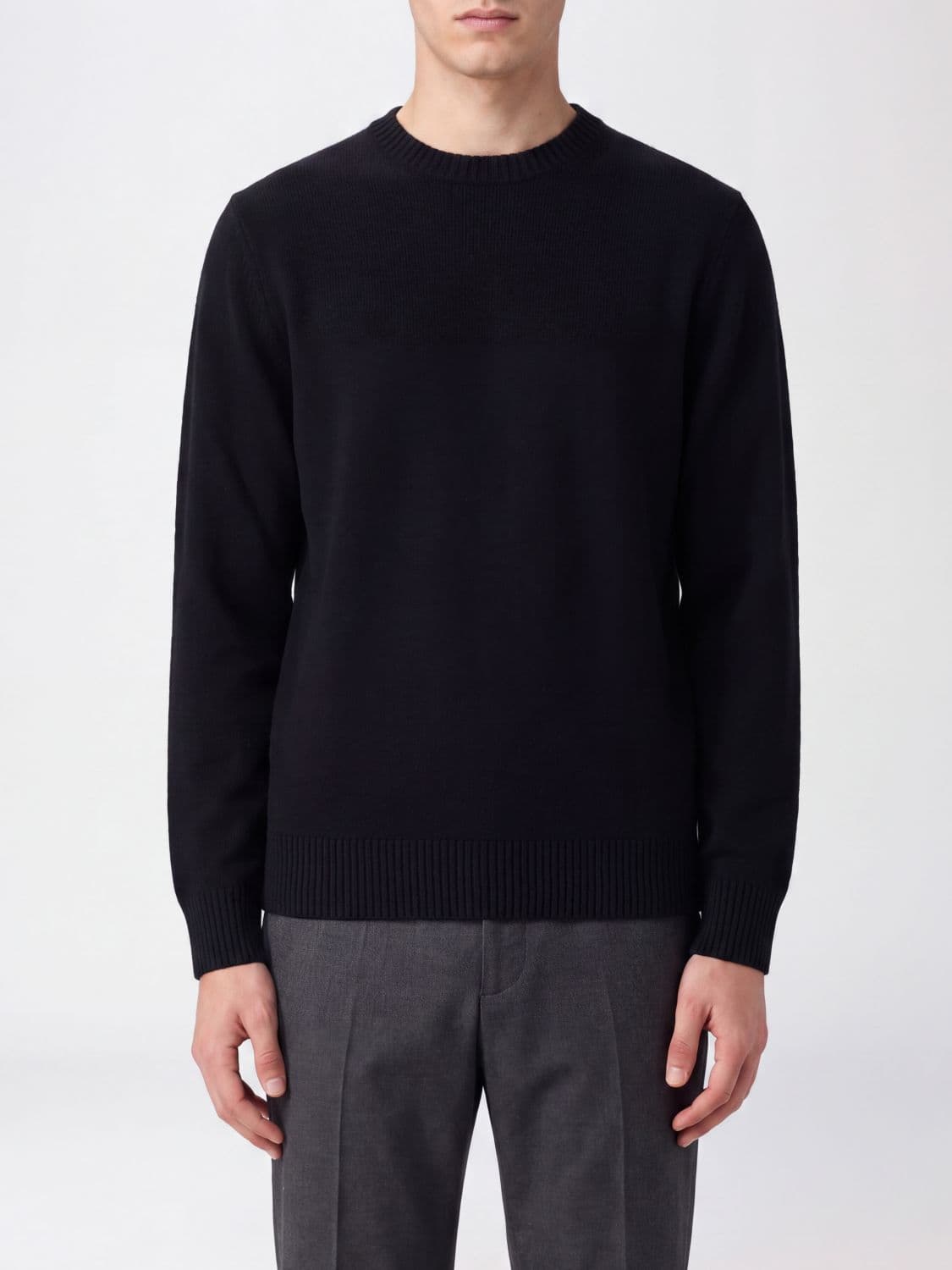 Kangra Wool and Cashmere Blend Crewneck Sweater with Ribbed Trims