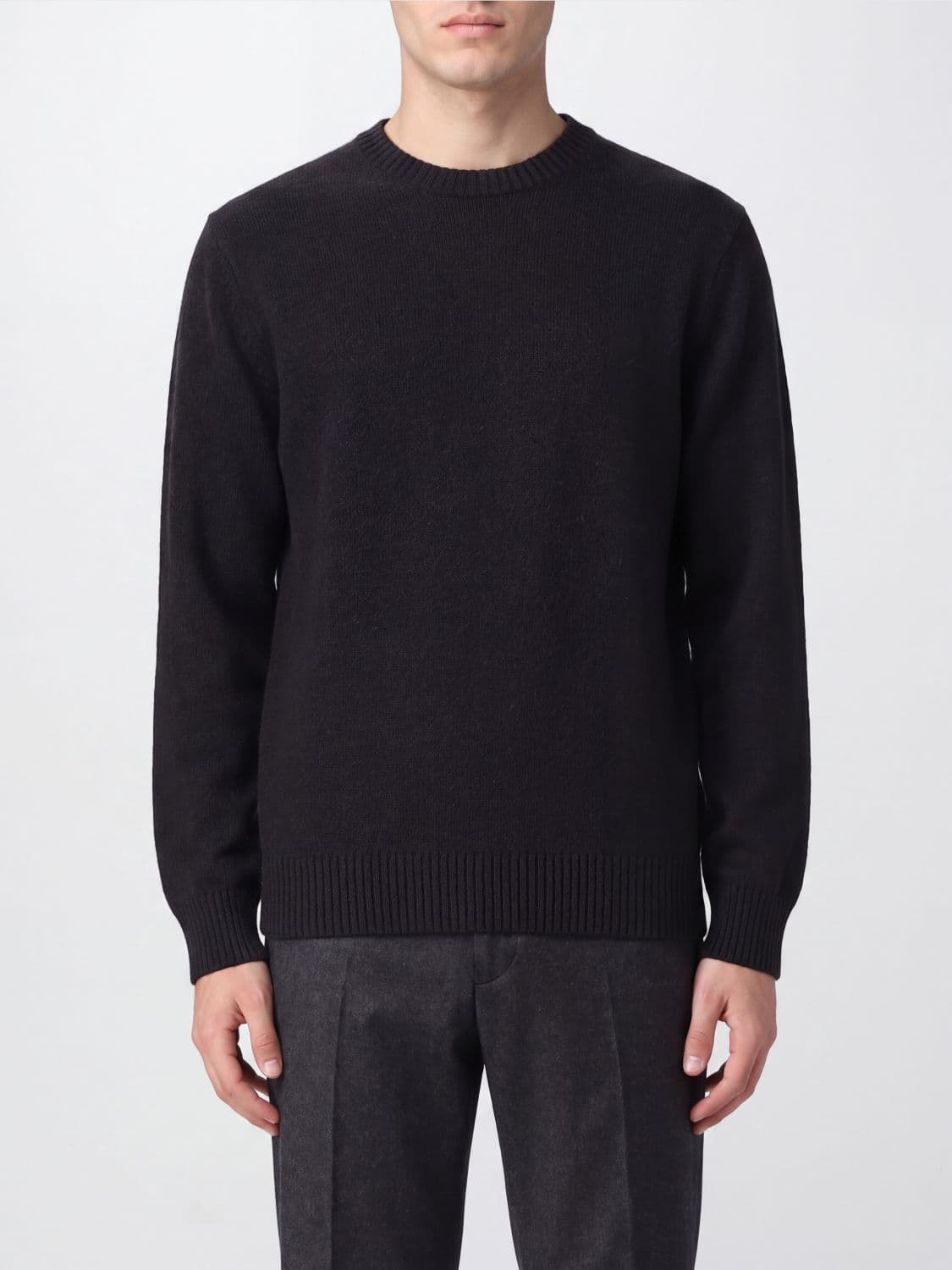 Kangra Wool and Cashmere Blend Crewneck Sweater with Ribbed Trims