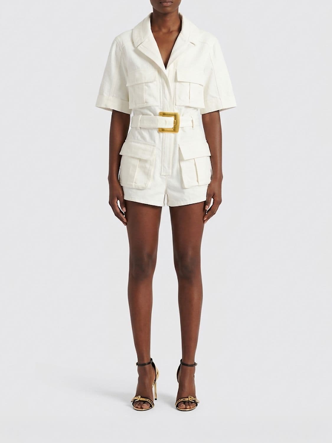 Balmain Jumpsuit Woman color White