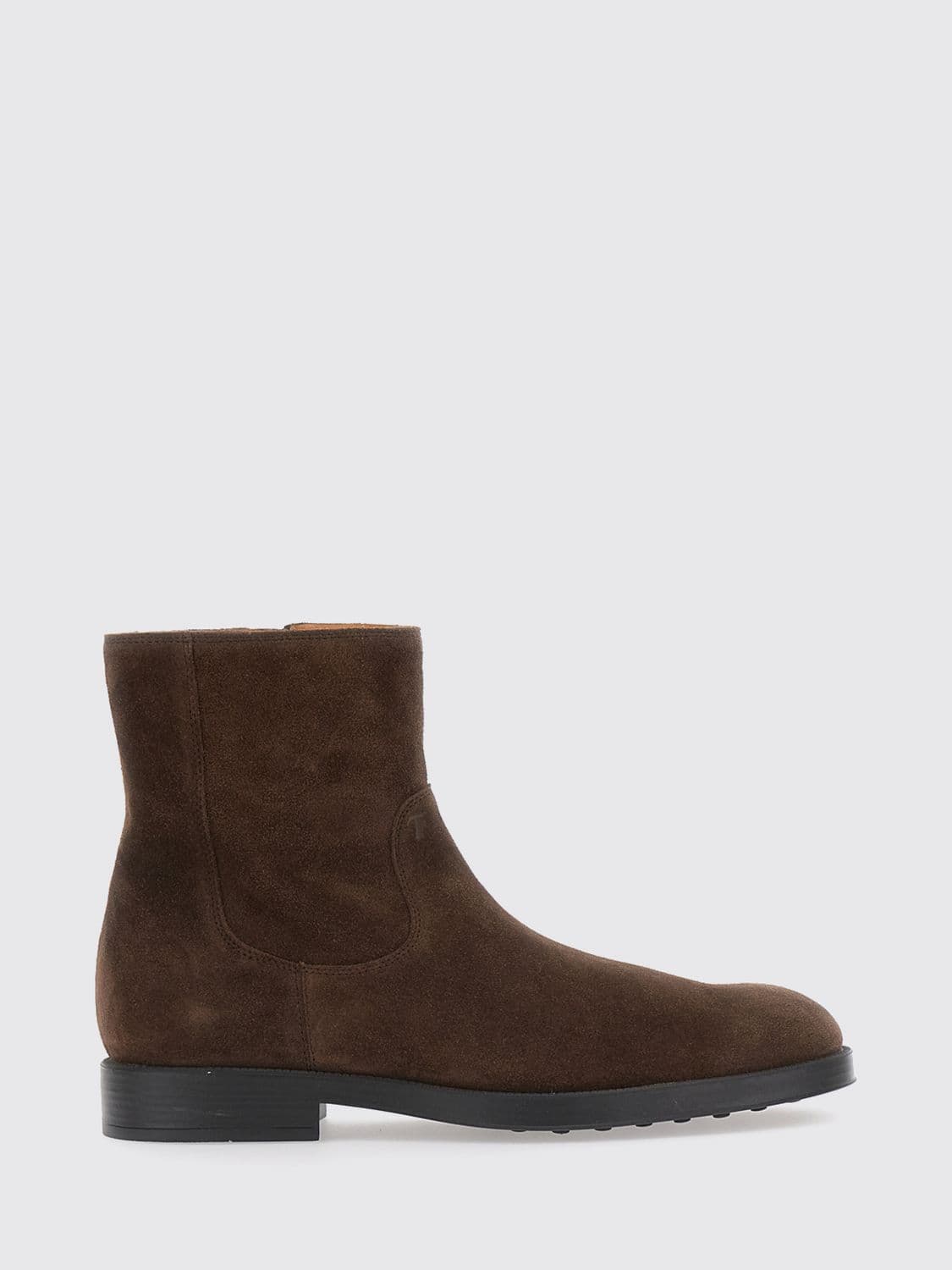 Tod's Suede Calfskin Ankle Boots with T Timeless Logo