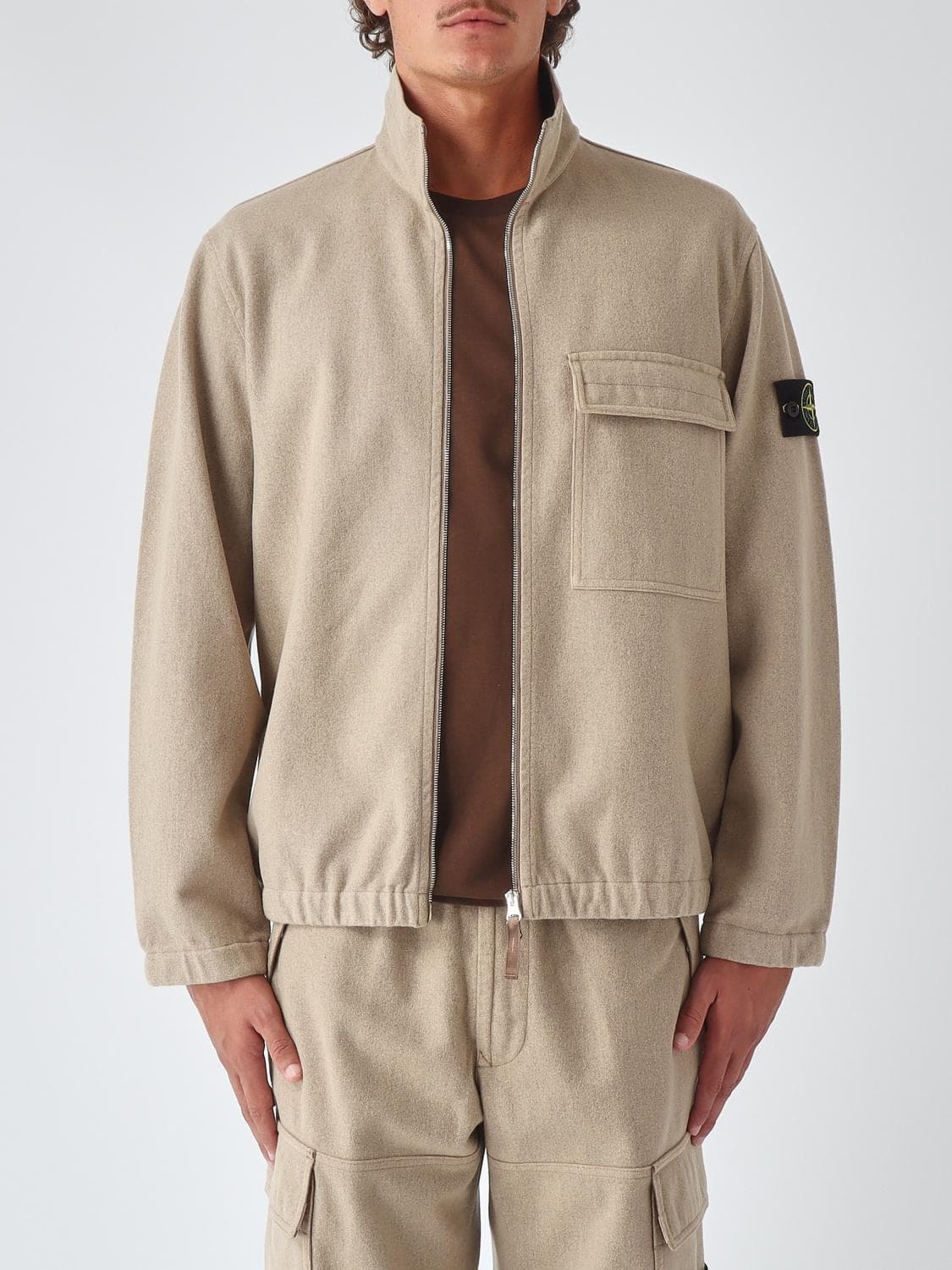 Stone Island Shirt Men color Biscuit
