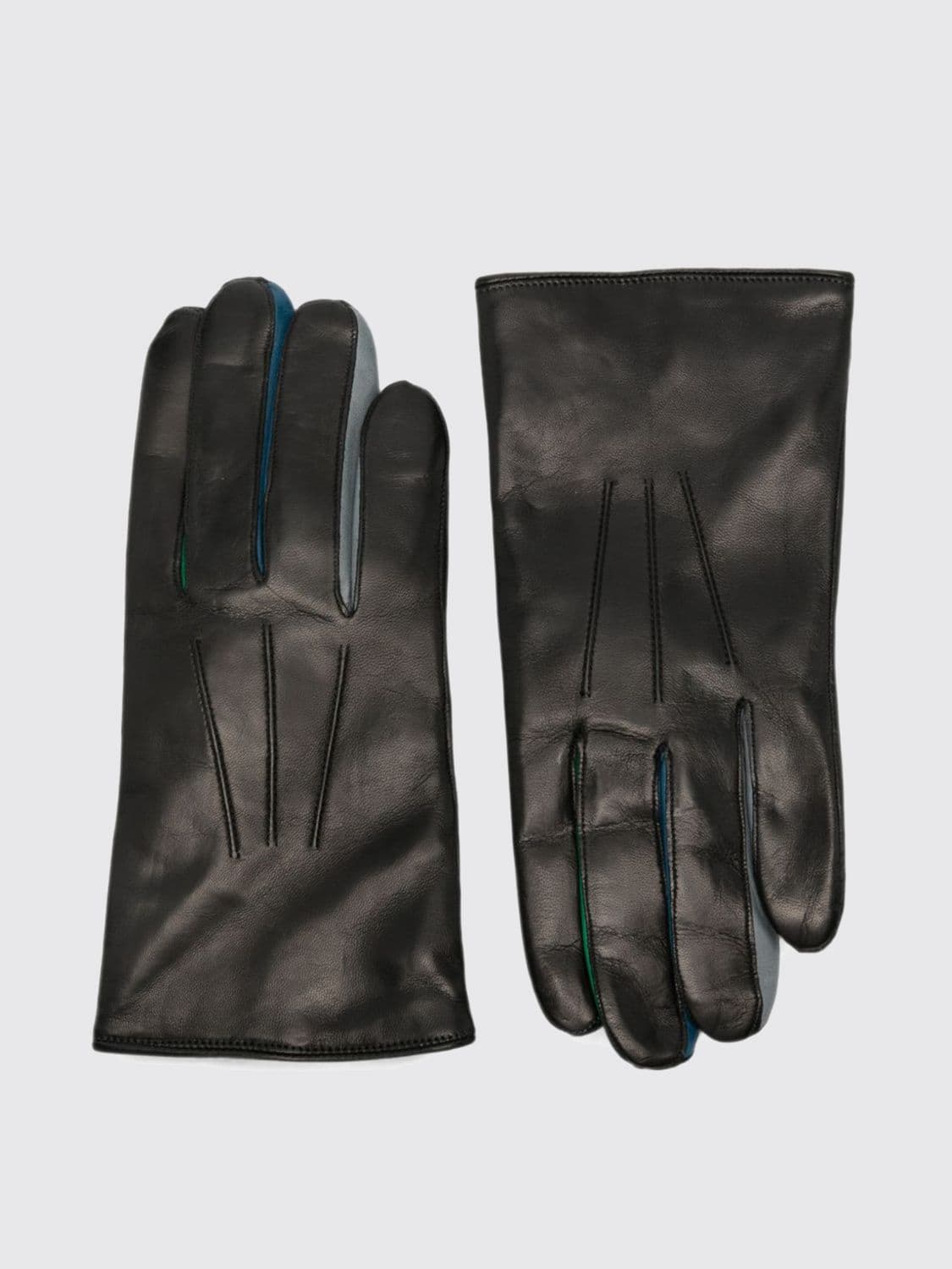 Paul Smith Classic Gloves in Smooth Leather with Contrast Piping
