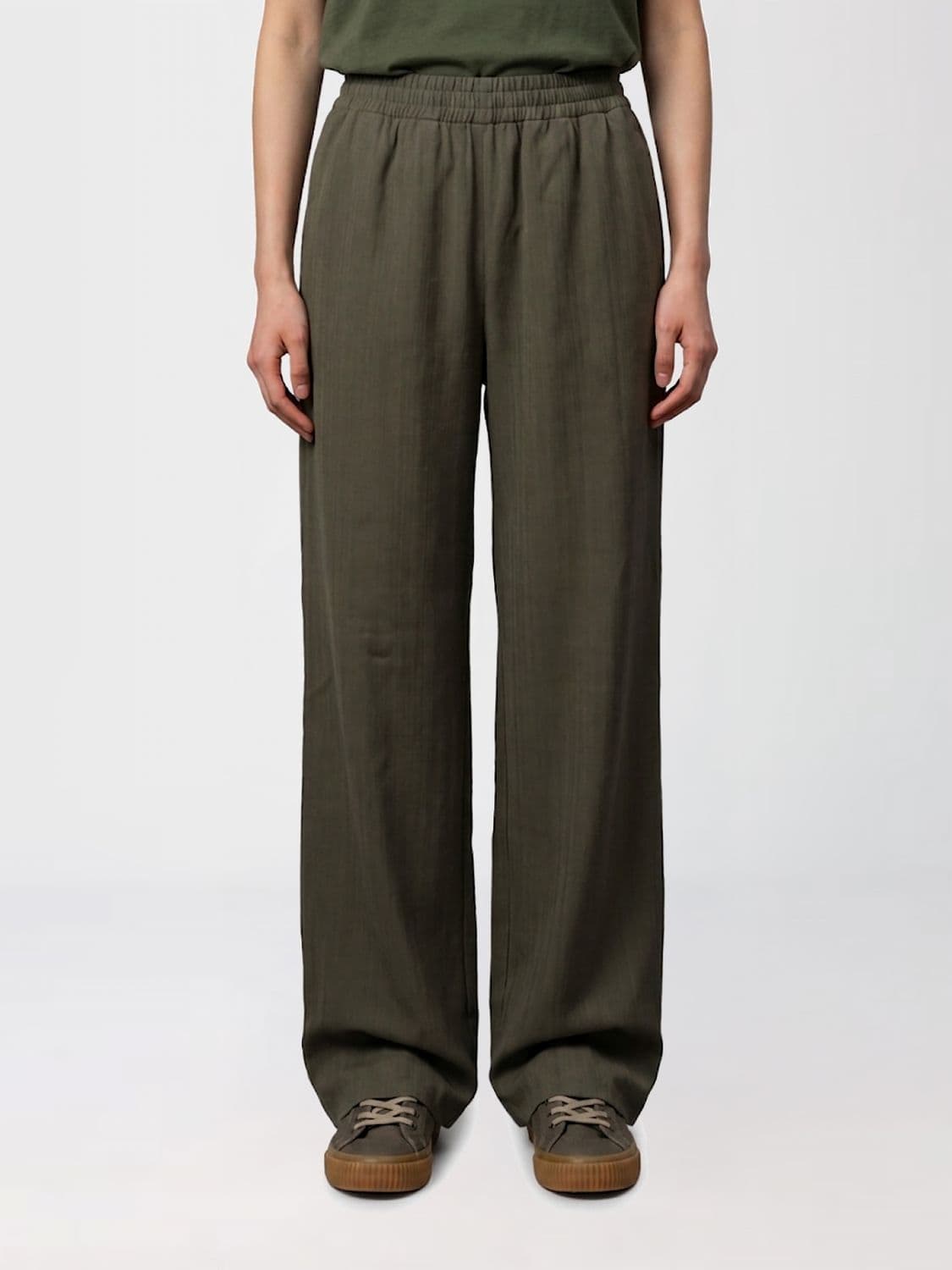 Golden Goose High-Waisted Wide-Leg Palazzo Trousers in Wool Blend