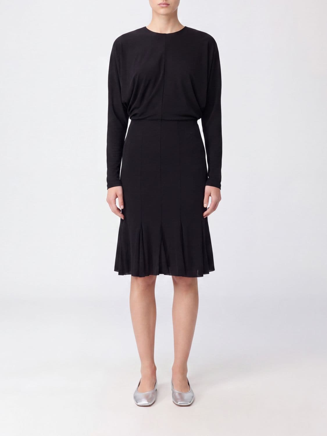 Jacquemus La Robe Losange Long-Sleeved Mini Dress in Jersey
