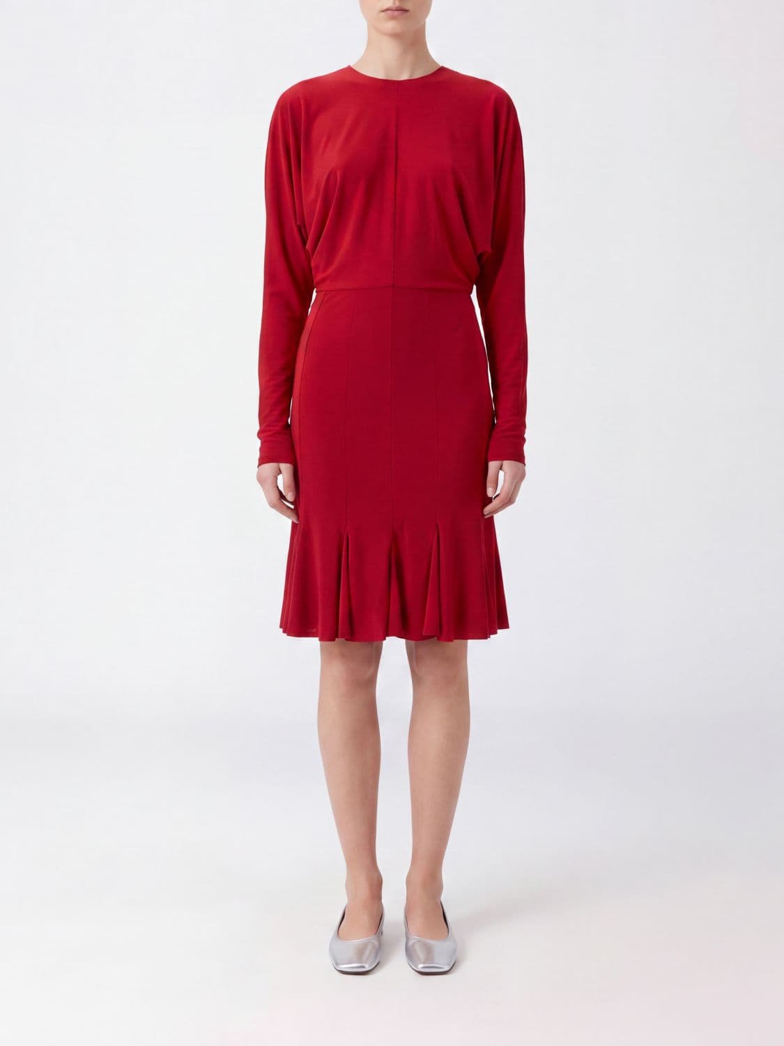Jacquemus La Robe Losange Long-Sleeved Mini Dress in Jersey
