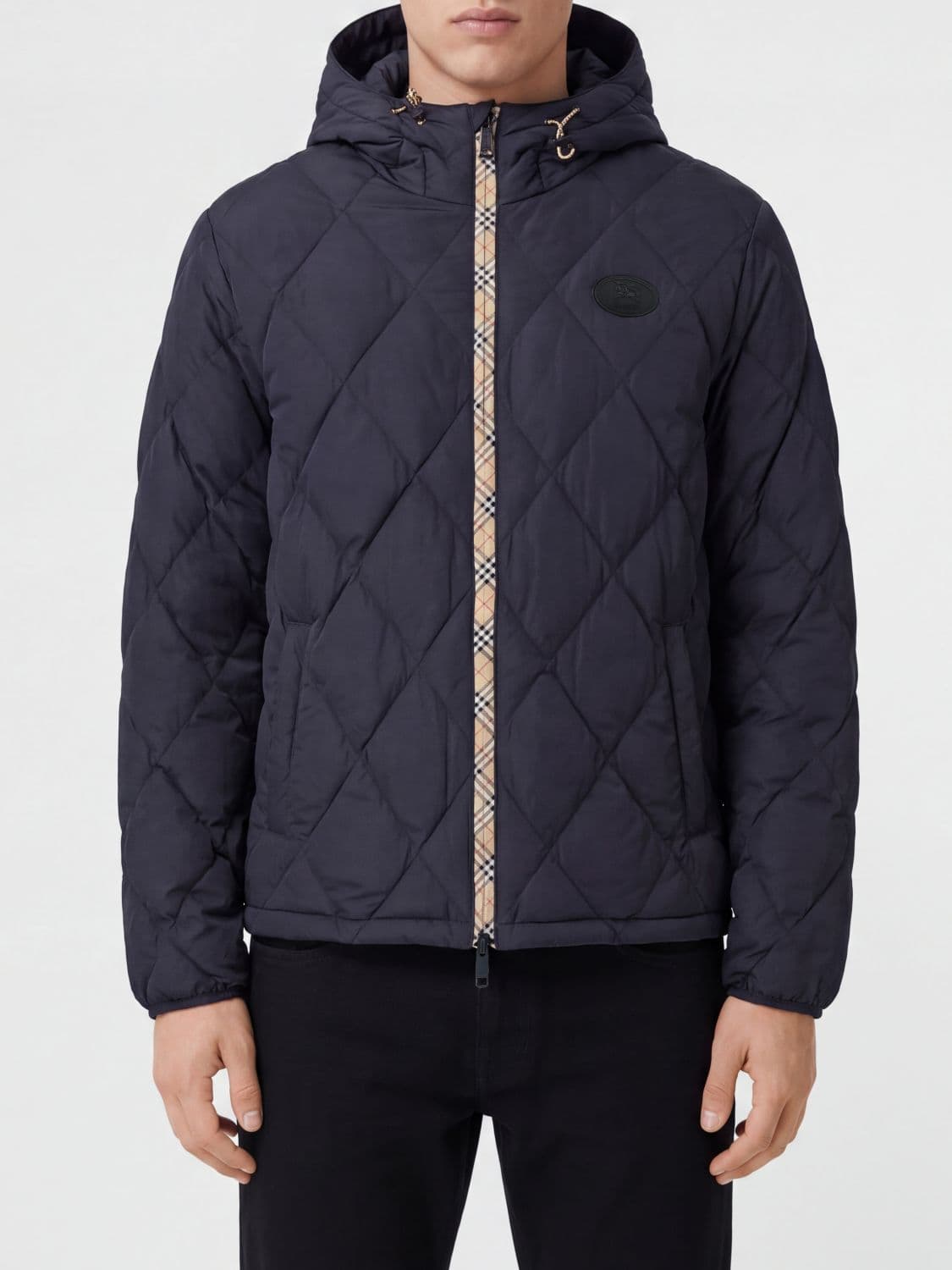 Burberry Hooded Quilted Nylon Puffer Jacket with EKD Logo
