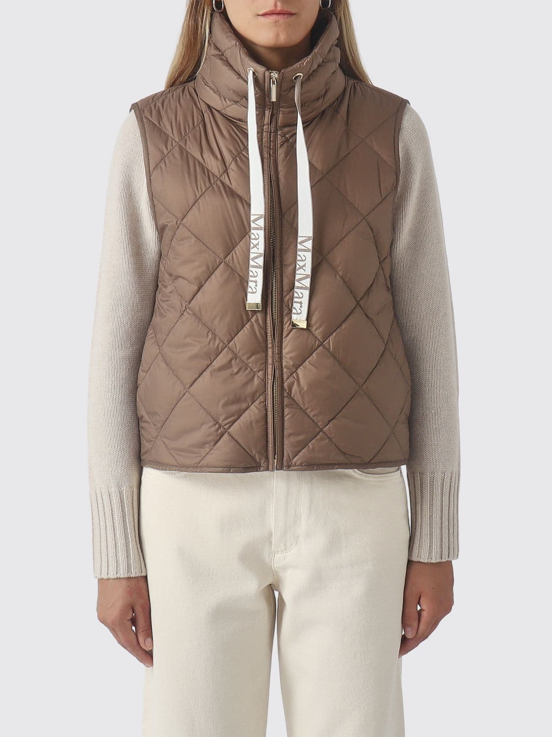 Max Mara The Cube Tregic High-Neck Quilted Nylon Padded Gilet
