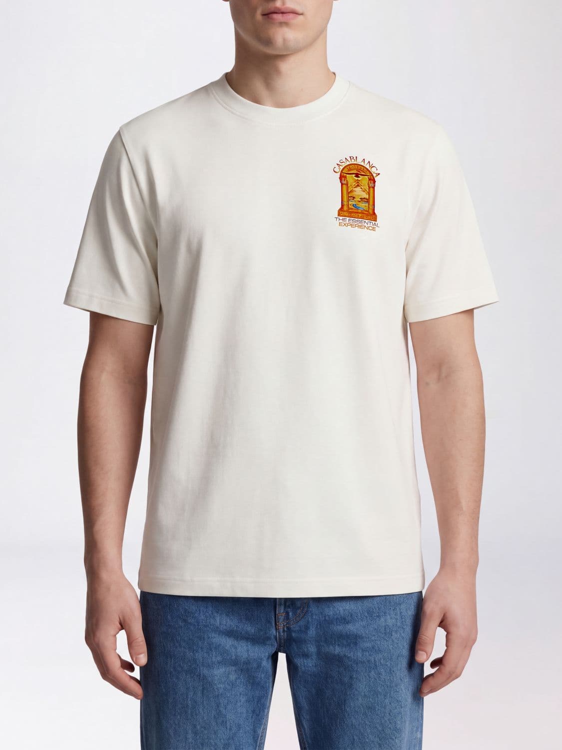 Casablanca Graphic Print Organic Cotton Crew-Neck T-Shirt