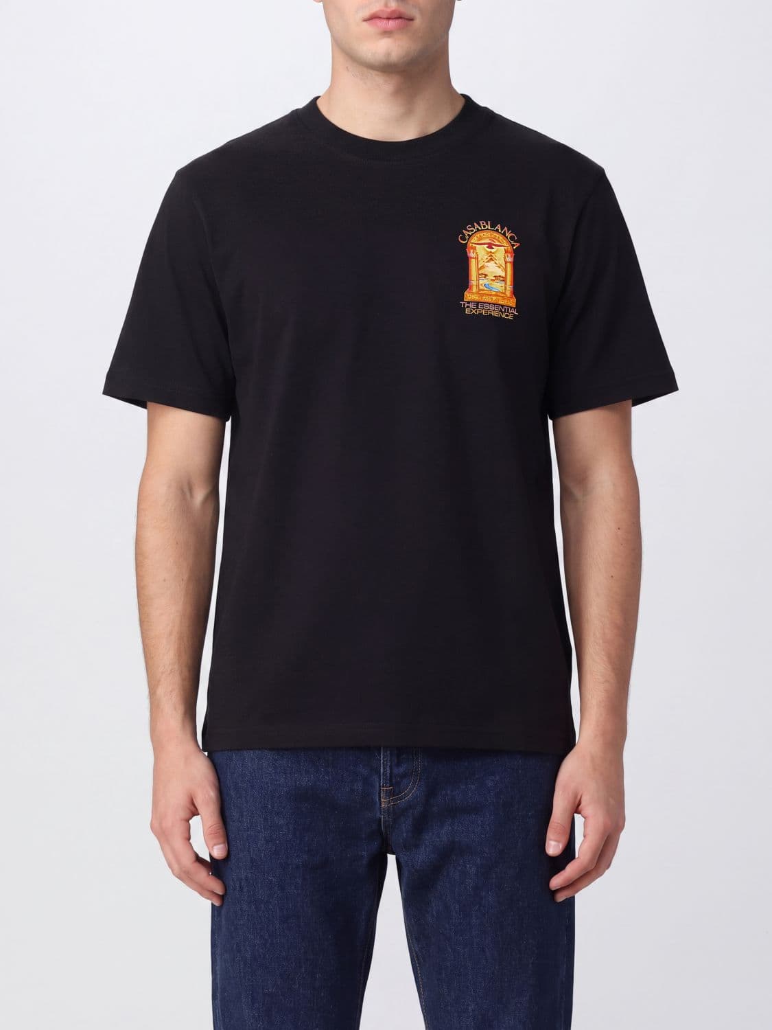 Casablanca Graphic Print Organic Cotton Crew-Neck T-Shirt