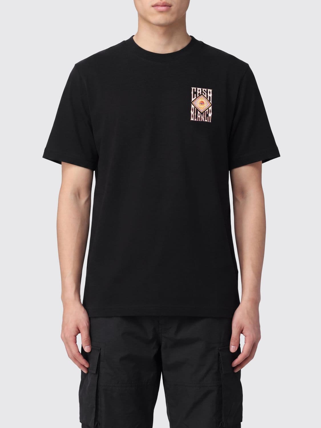 Casablanca Graphic Print Organic Cotton Crew-Neck T-Shirt