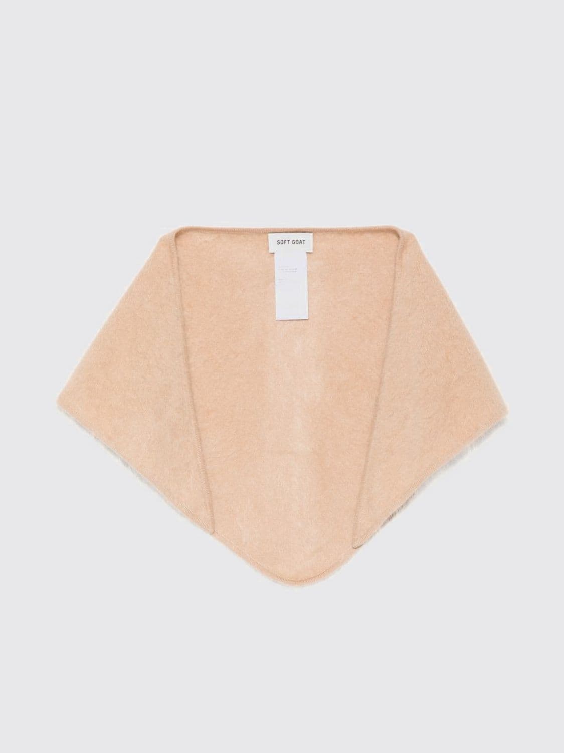 Soft Goat Asymmetrical Cashmere Scarf with a V-Shaped Hem