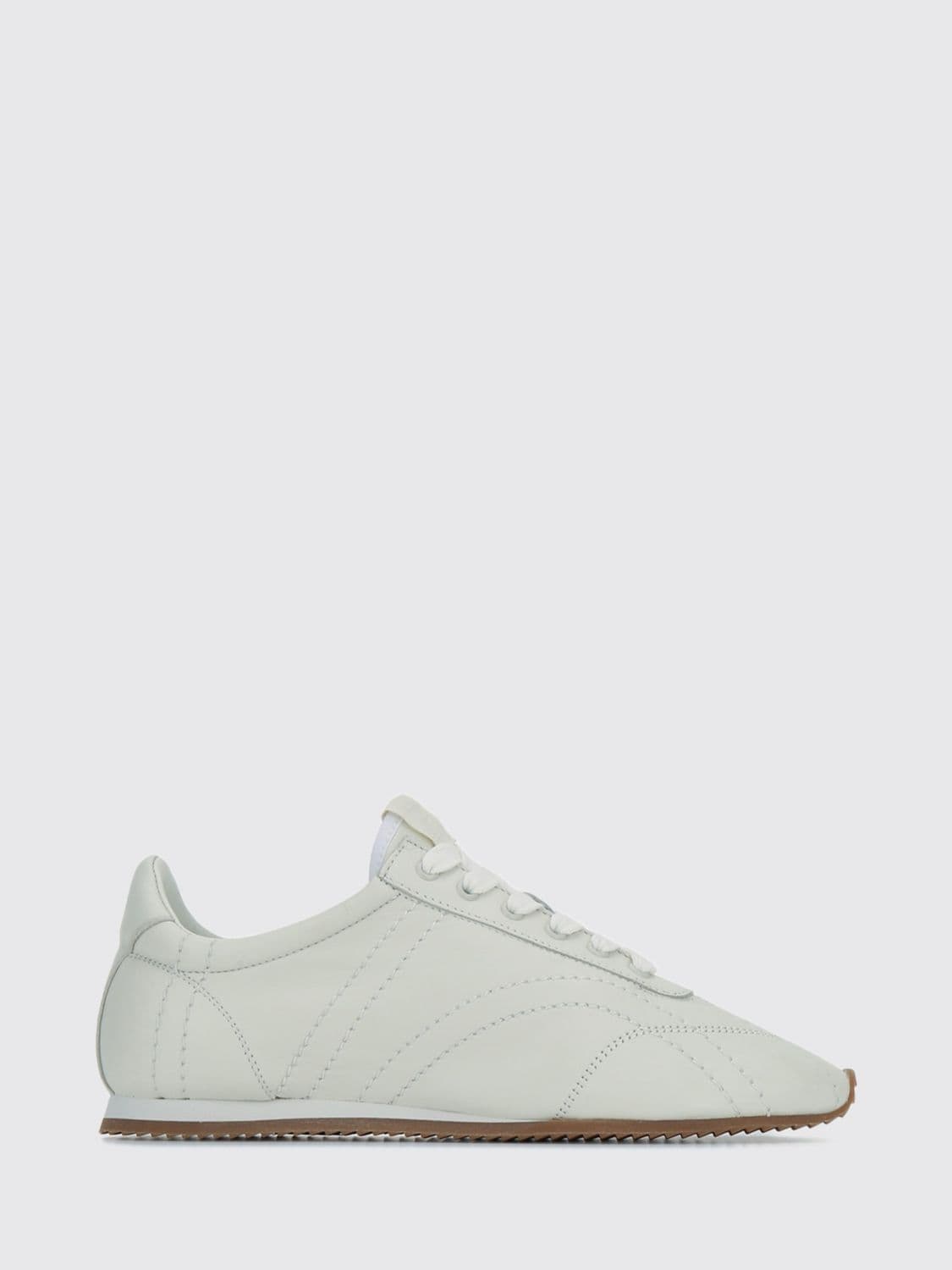 Toteme Flex Low-Top Leather Sneakers with Minimal Design and Padded Ankle