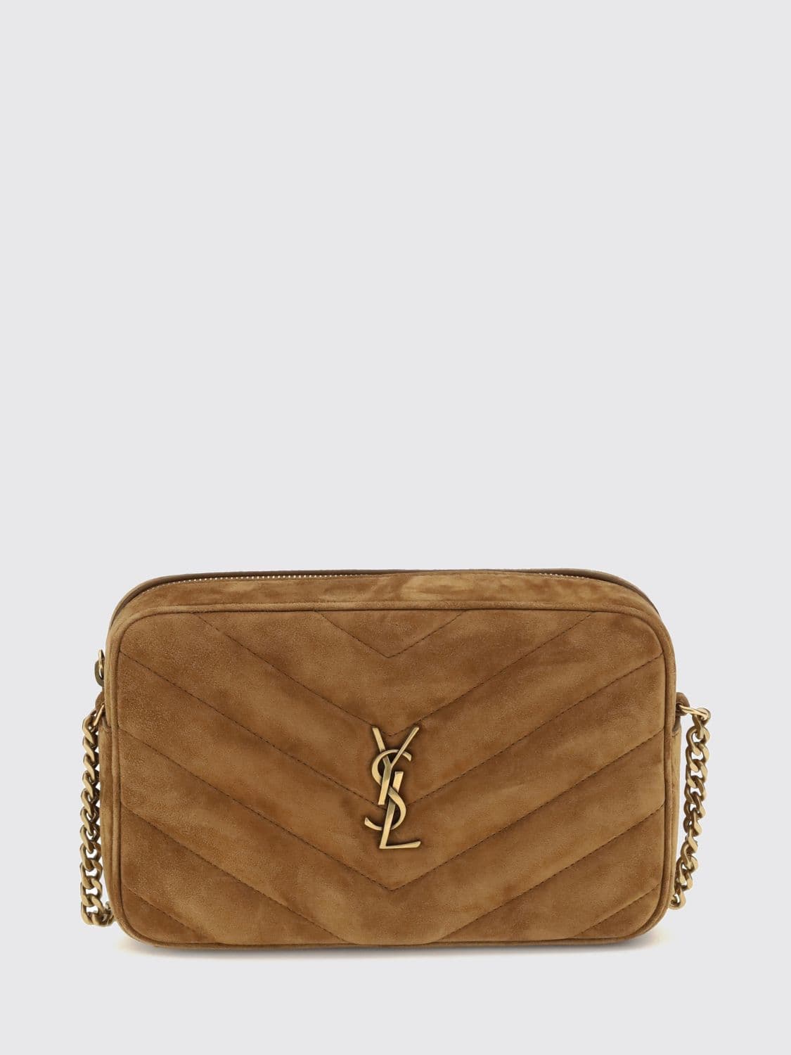 Saint Laurent LouLou Mini Matelassé Leather Camera Bag with YSL Logo