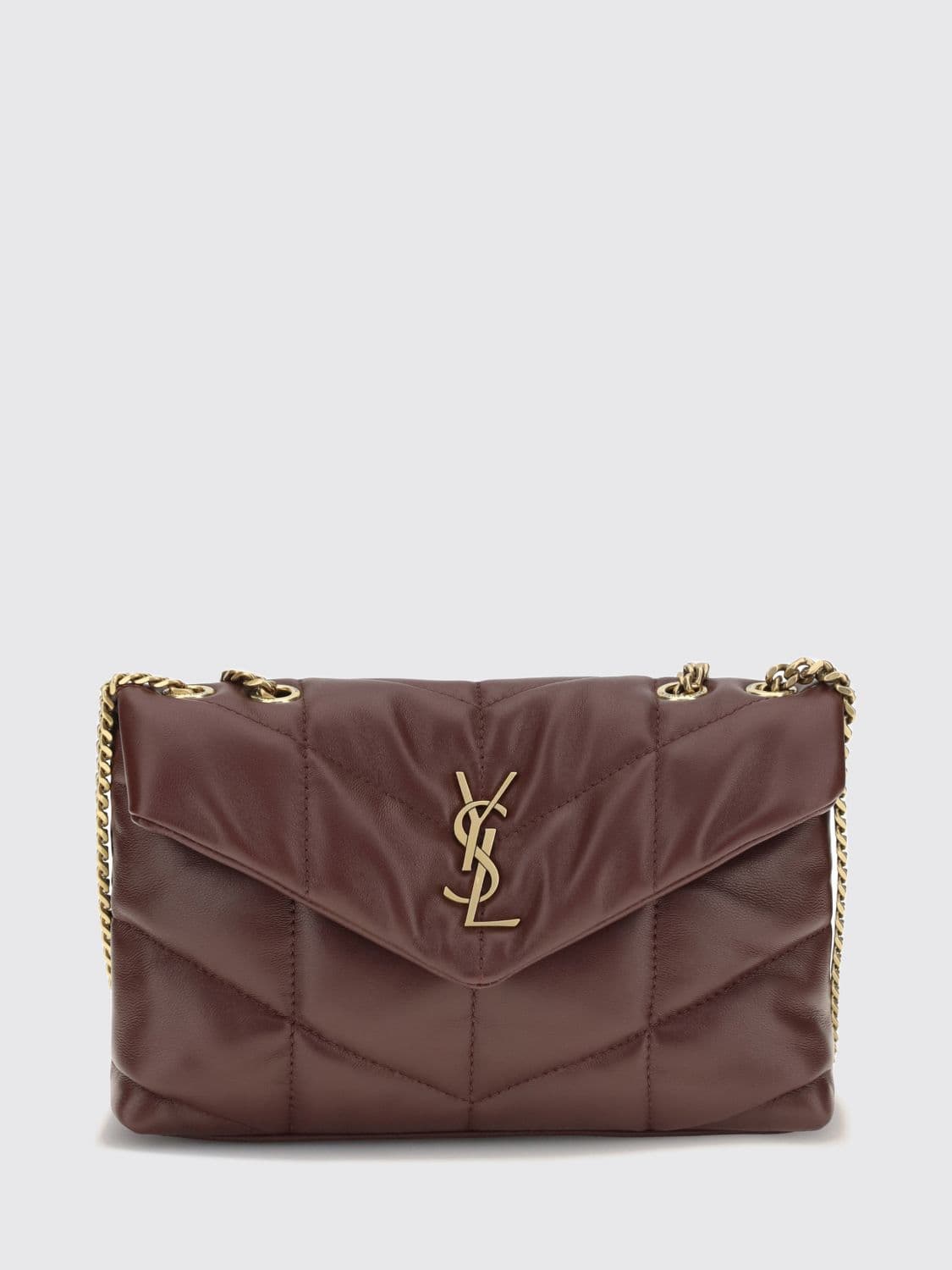 Saint Laurent Puffer Matelassé Lambskin Mini Bag with YSL Monogram