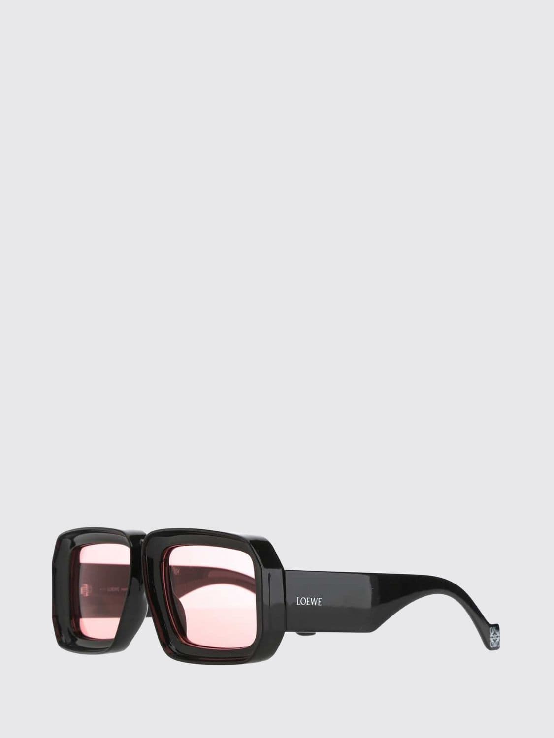 Loewe Rectangular Aviator Sunglasses in Acetate with Contrast Logo