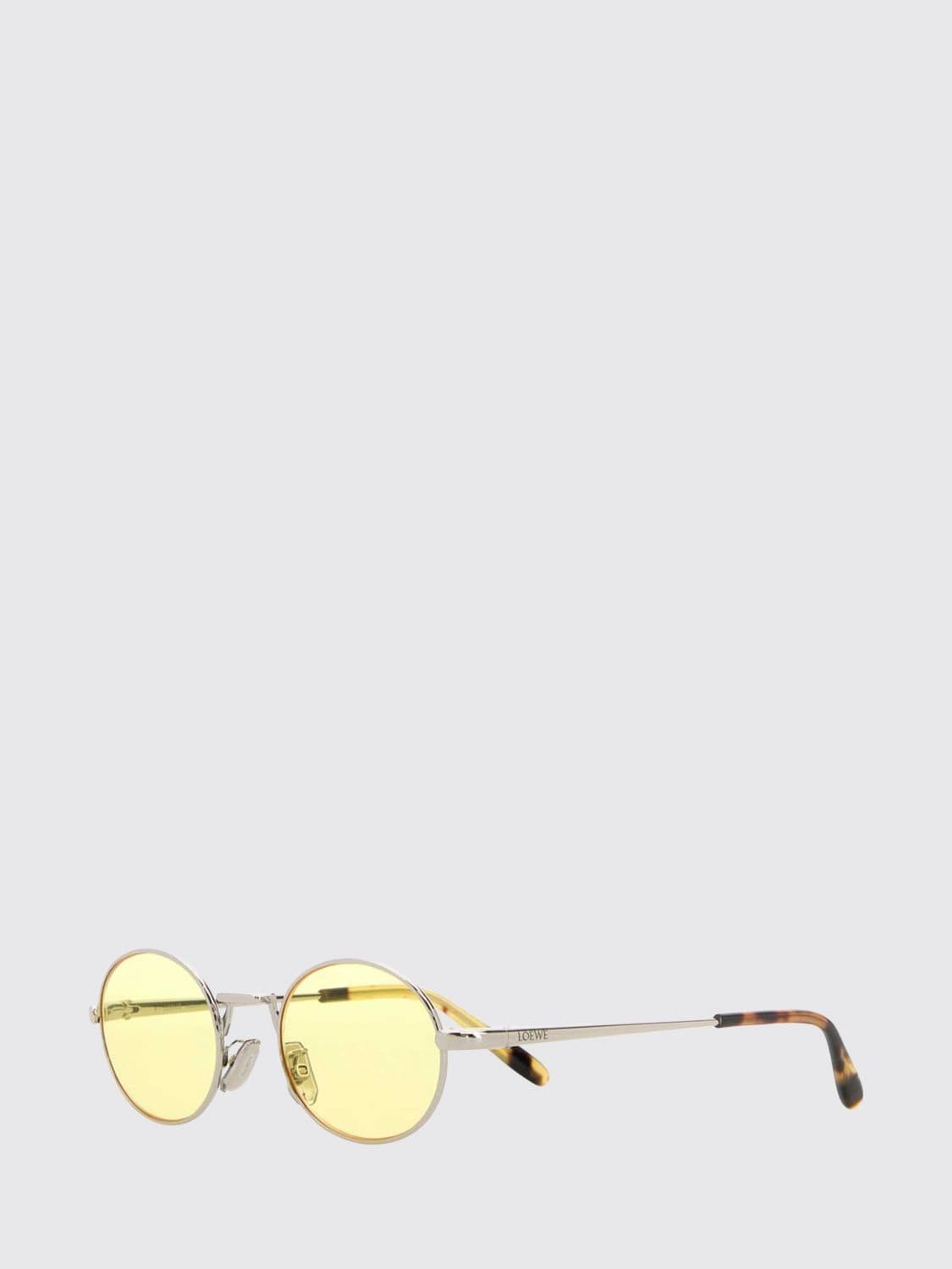 Loewe Oval Sunglasses in Metal and Tortoiseshell Acetate