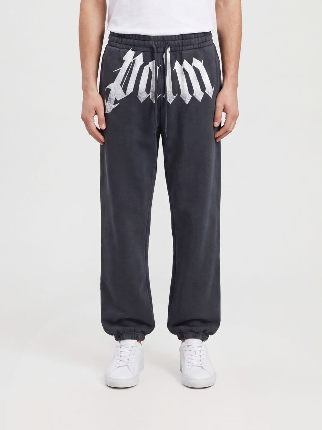 Palm Angels Cotton Track Trousers with Elasticated Waist and Contrast Logo