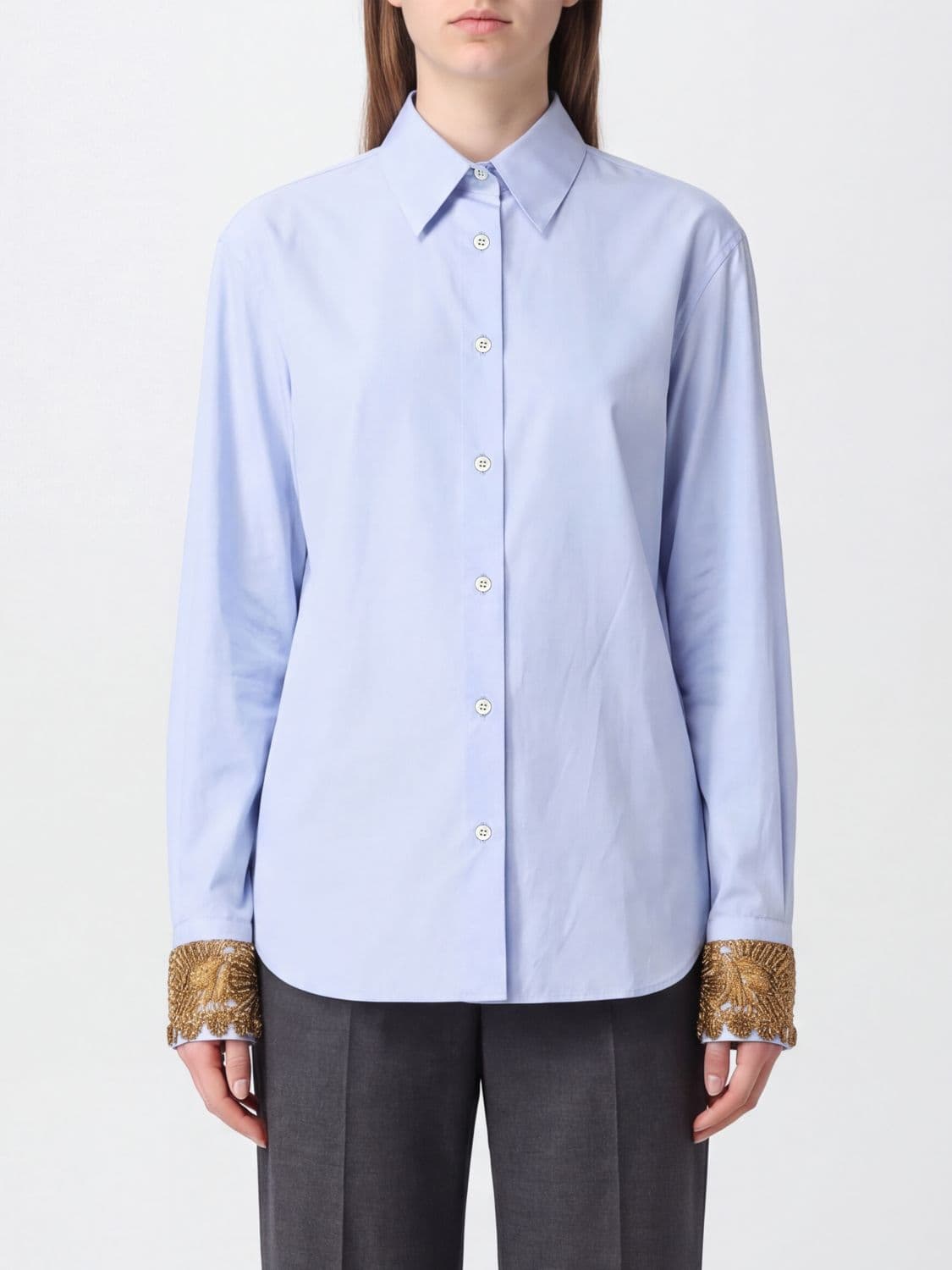 Dries Van Noten Shirt Woman color Sky Blue
