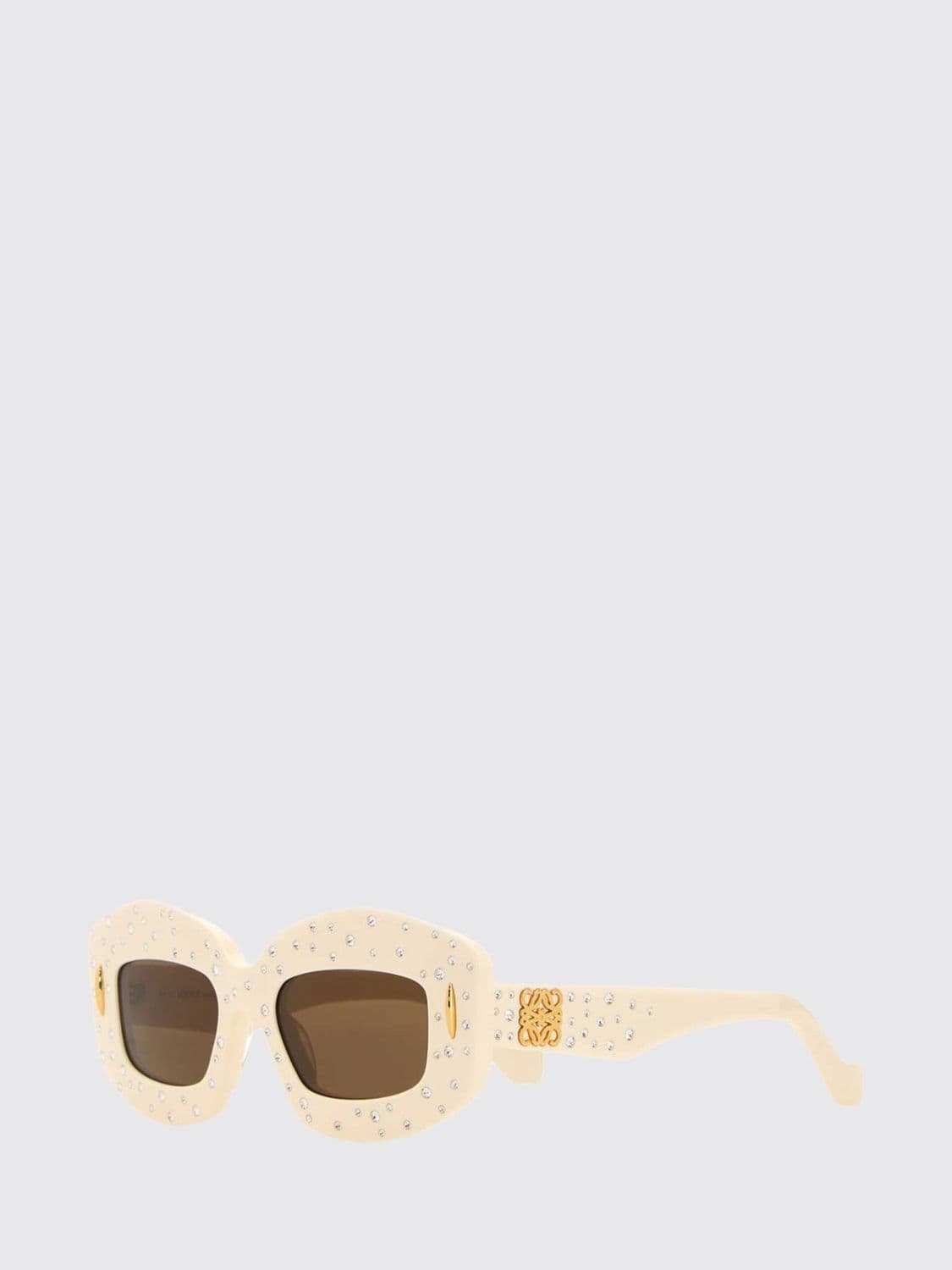 Loewe Crystal-Embellished Cat-Eye Sunglasses in Acetate with Monogram · OS