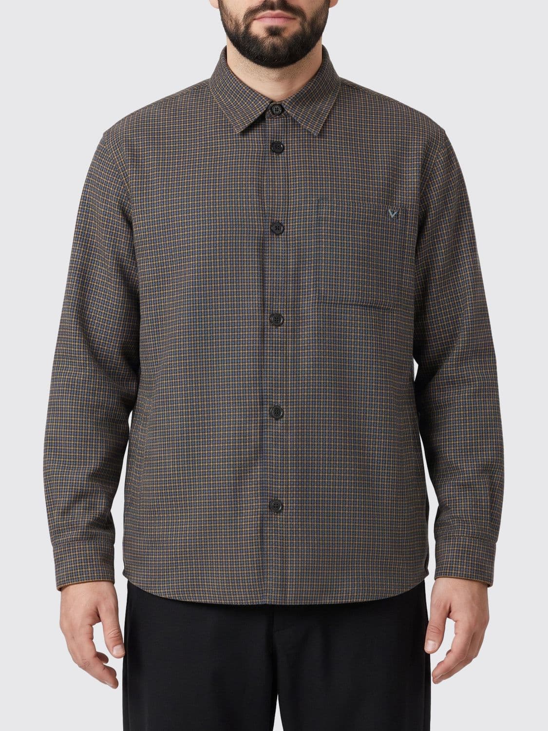 Valentino Garavani VLogo Signature Check Wool Shirt Jacket