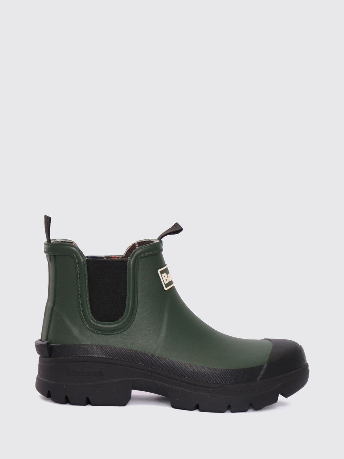 Barbour Nimbus Chelsea Wellington Boots in Rubber with Dual Pull Tabs and Lug Sole