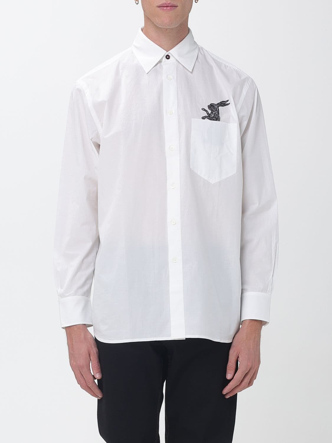 Paul Smith Organic Cotton Shirt with Fauna Print and Patch Pocket