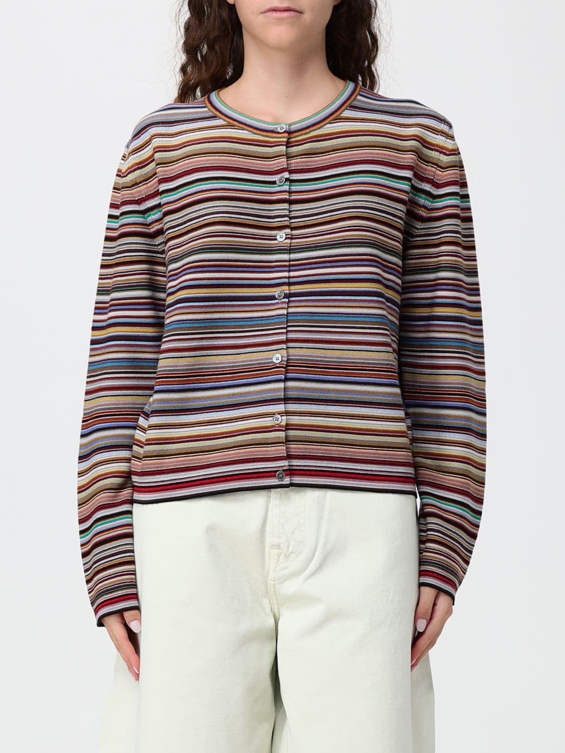 Paul Smith Multicolour Striped Merino Wool Cardigan