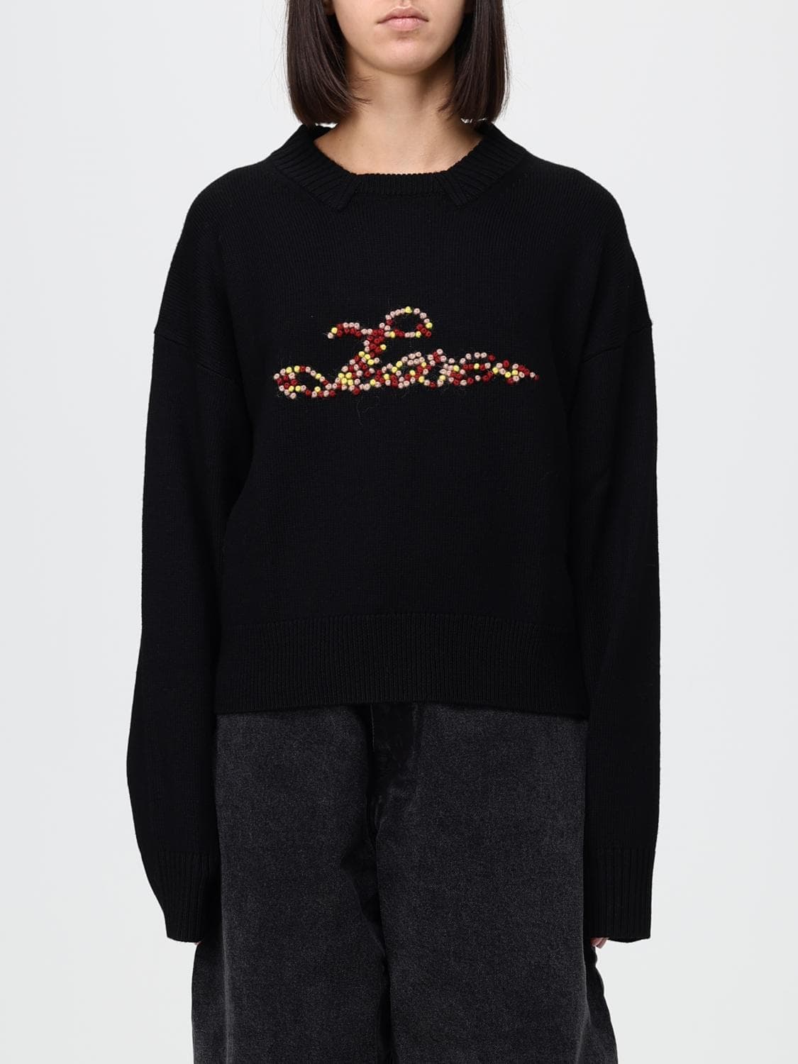 Paul Smith Embroidered-Logo Merino Wool Crewneck Jumper