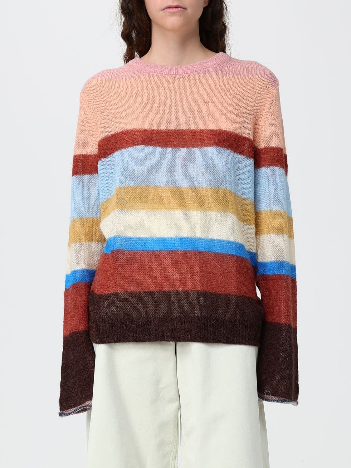 Paul Smith Multicolour Striped Wool and Alpaca Blend Crewneck Jumper