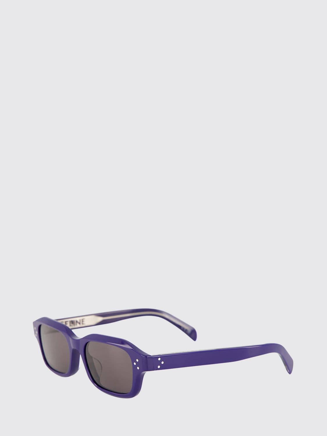 Celine Rectangular Acetate Sunglasses with Dark Lenses and Thick Temples · OS