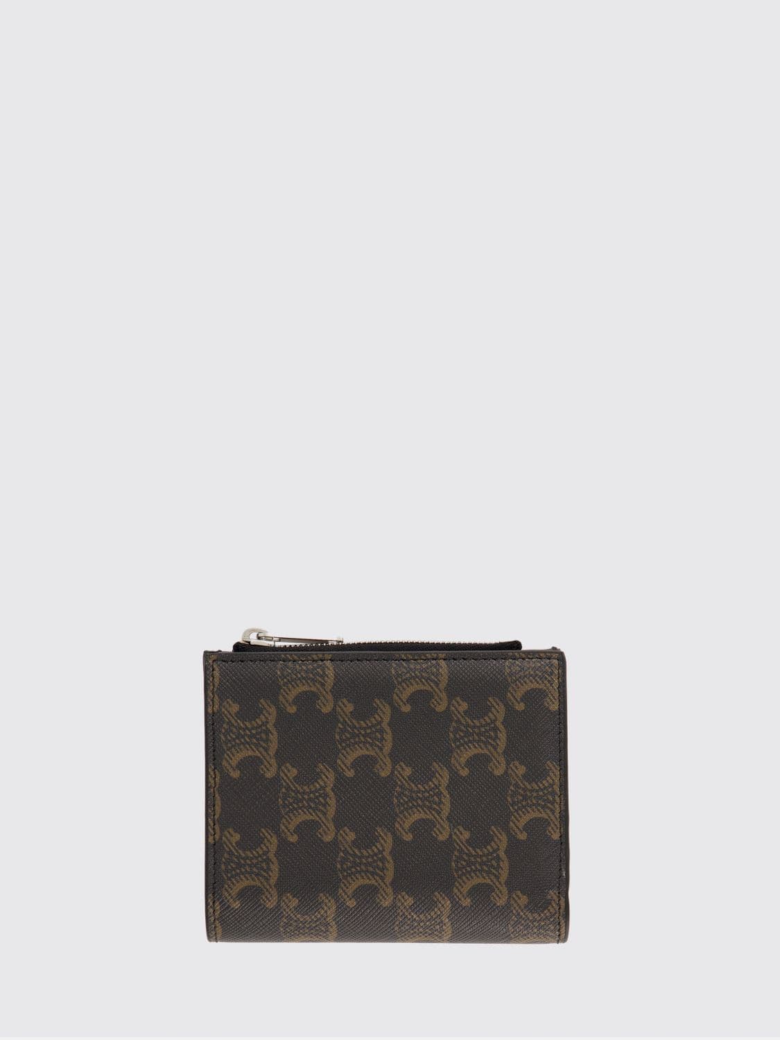 Celine Bifold Wallet in Coated Canvas with Triomphe Monogram
