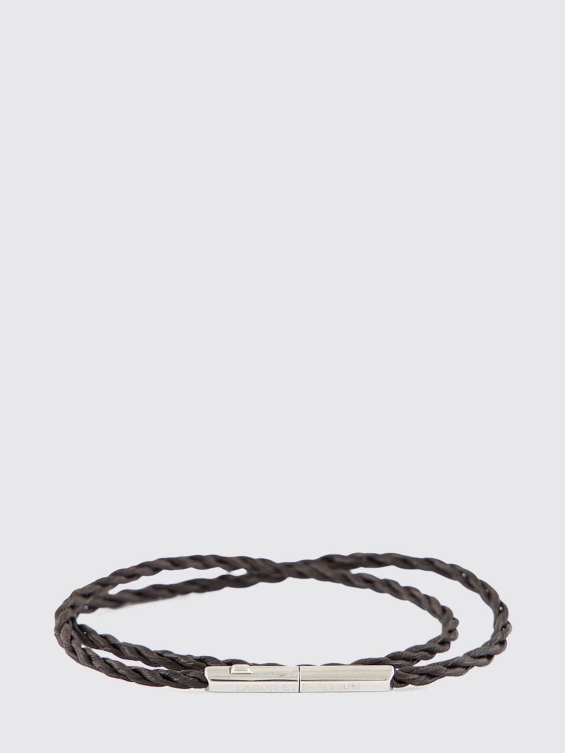 Bottega Veneta Double Rope Woven Nappa and Silver Bracelet