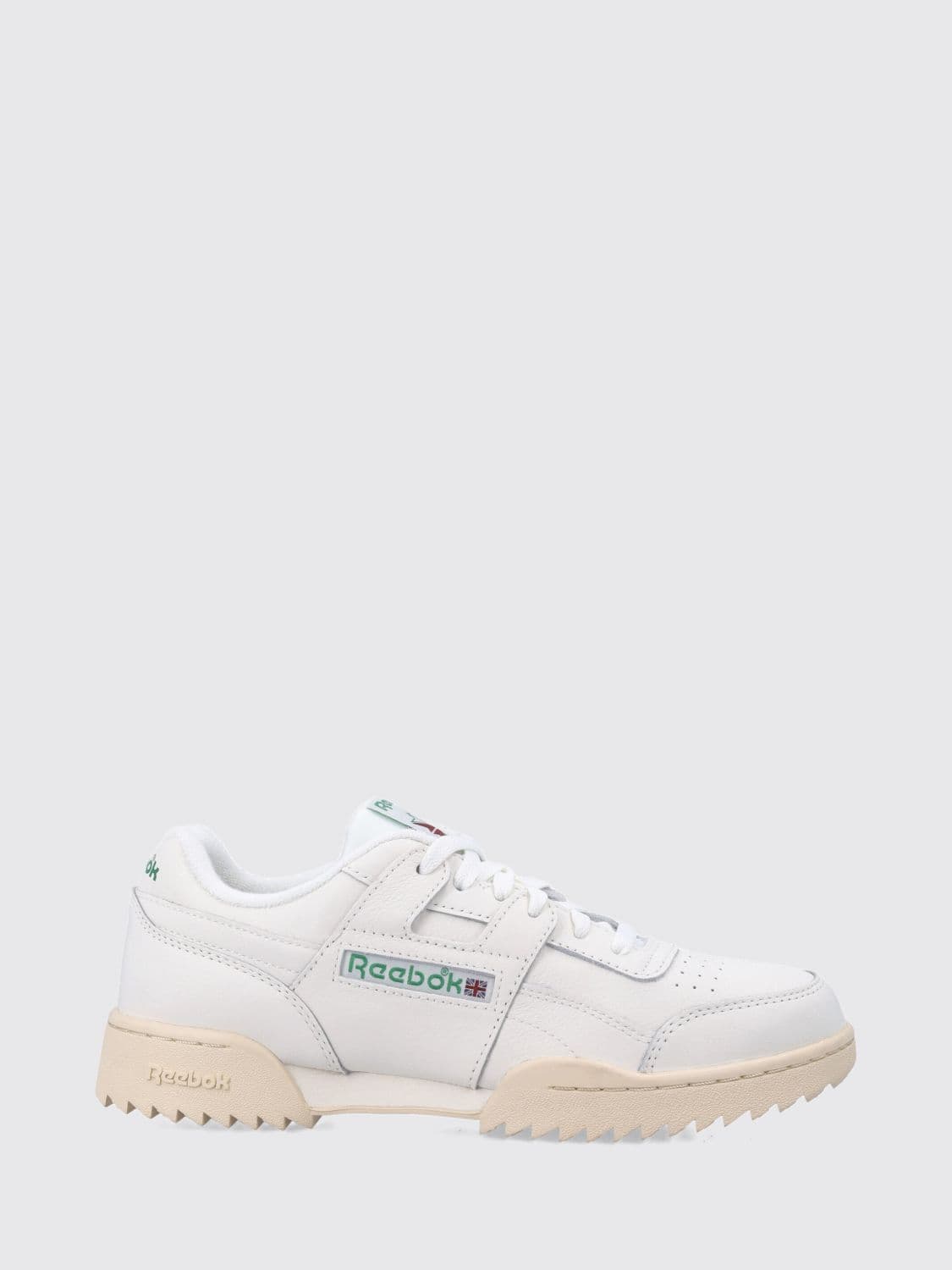 Reebok Workout Plus Ripple Smooth Leather Sneakers with Ripple Sole