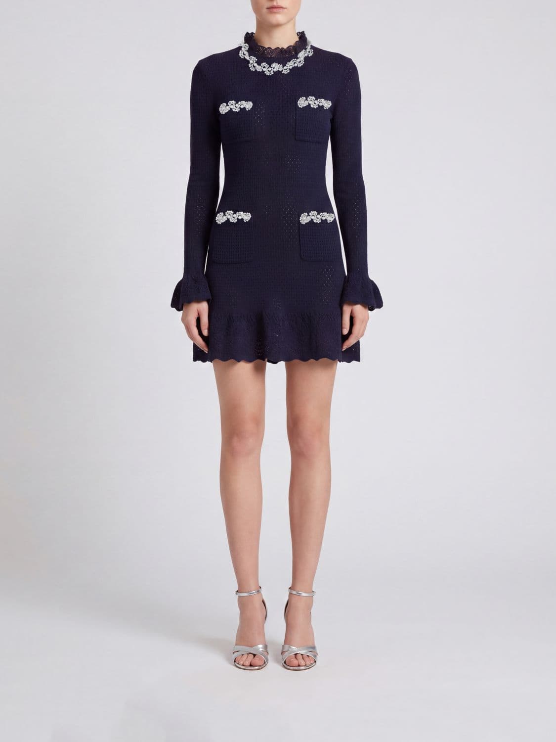 Self-Portrait Dress Woman color Navy