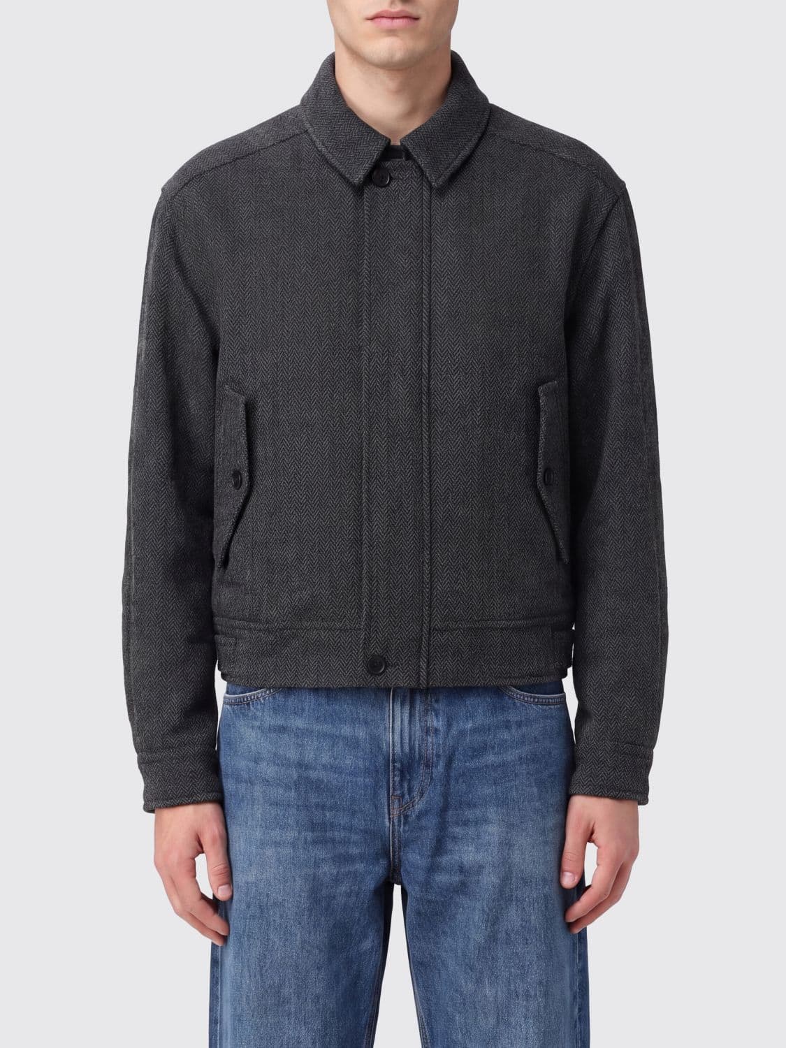 Sunflower Wool-Blend Shirt Jacket with Patch Pockets