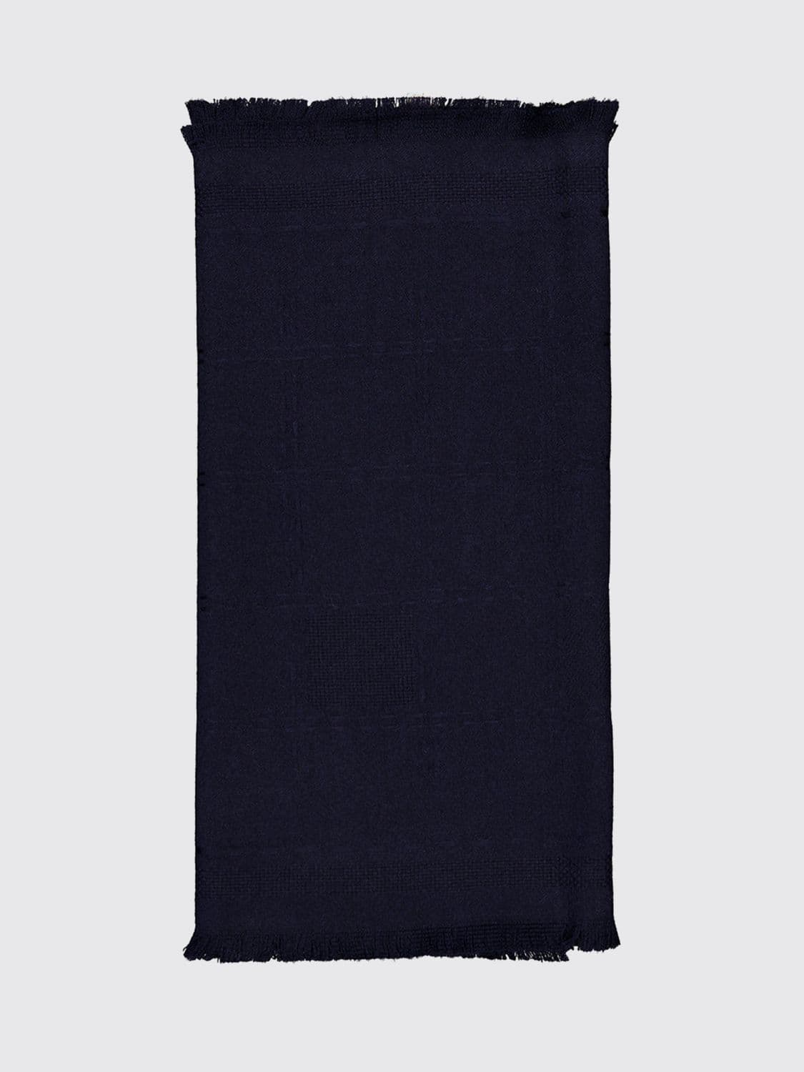 Ferragamo Wool and Silk Blend Scarf with Fringed Edges · OS