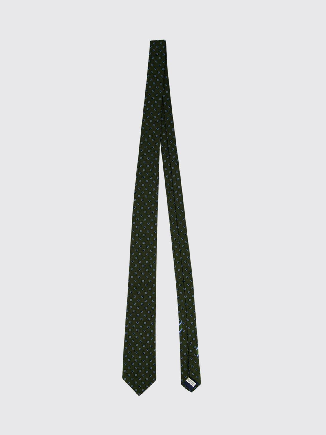 Ferragamo All-Over Gancini Monogram Pattern Pure Silk Tie · OS