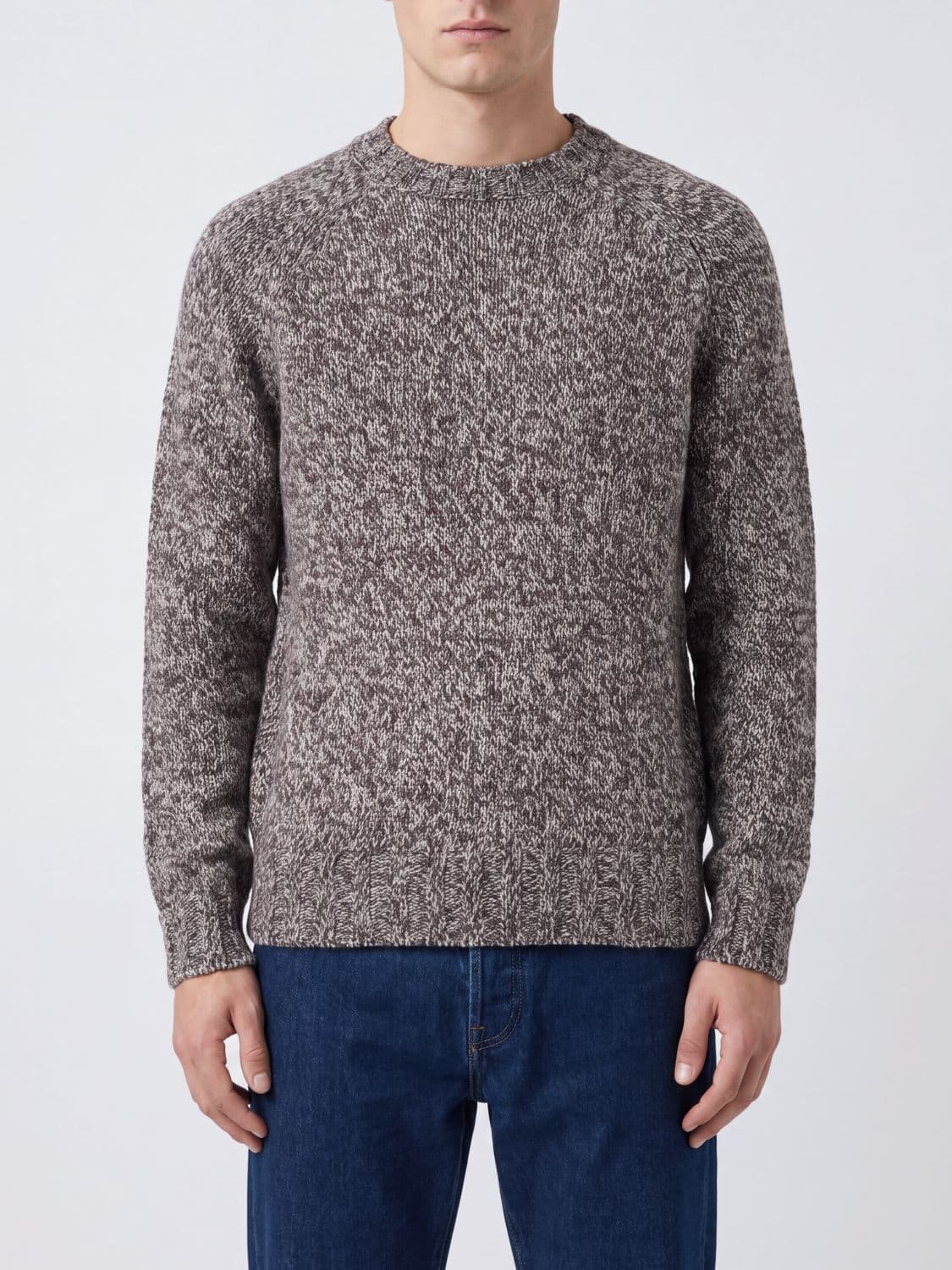 Ballantyne Abstract-Pattern Wool and Alpaca-Blend Crewneck Jumper