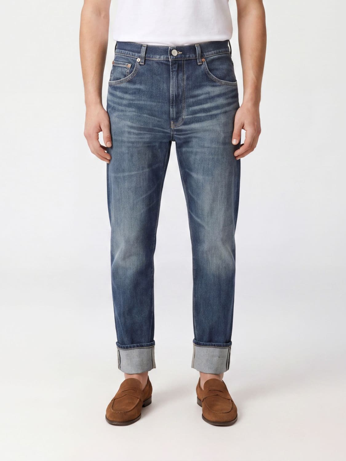 Dondup Paco Straight Fit Stretch Cotton Denim Jeans