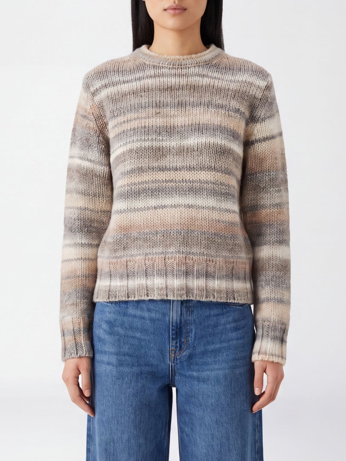 Kangra Striped Wool-Blend Crewneck Jumper