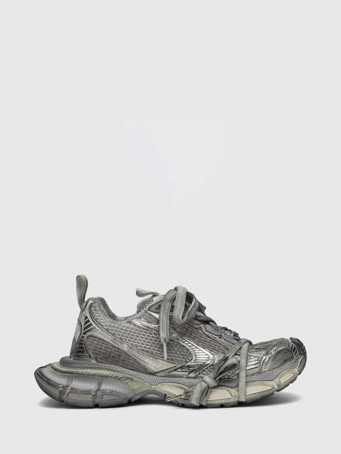 Balenciaga 3XL Distressed Effect Sneakers in Mesh and Polyurethane