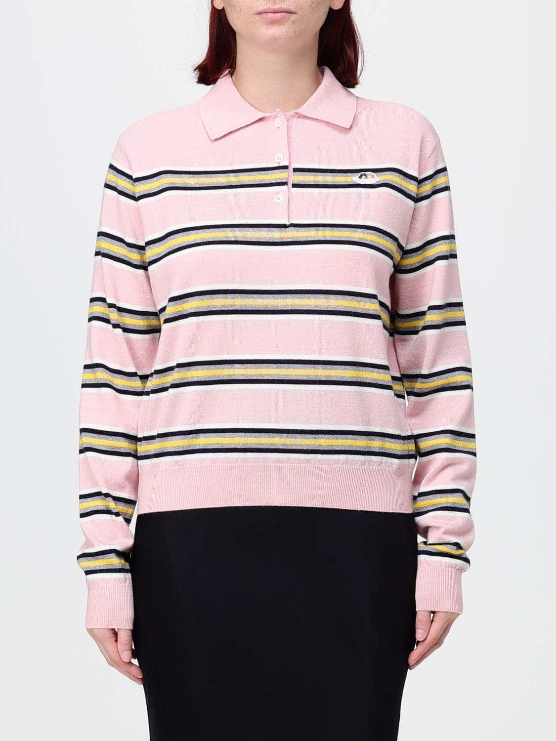 Fiorucci Slim Fit Graphic Print Jumper in 100% Extrafine Merino Wool